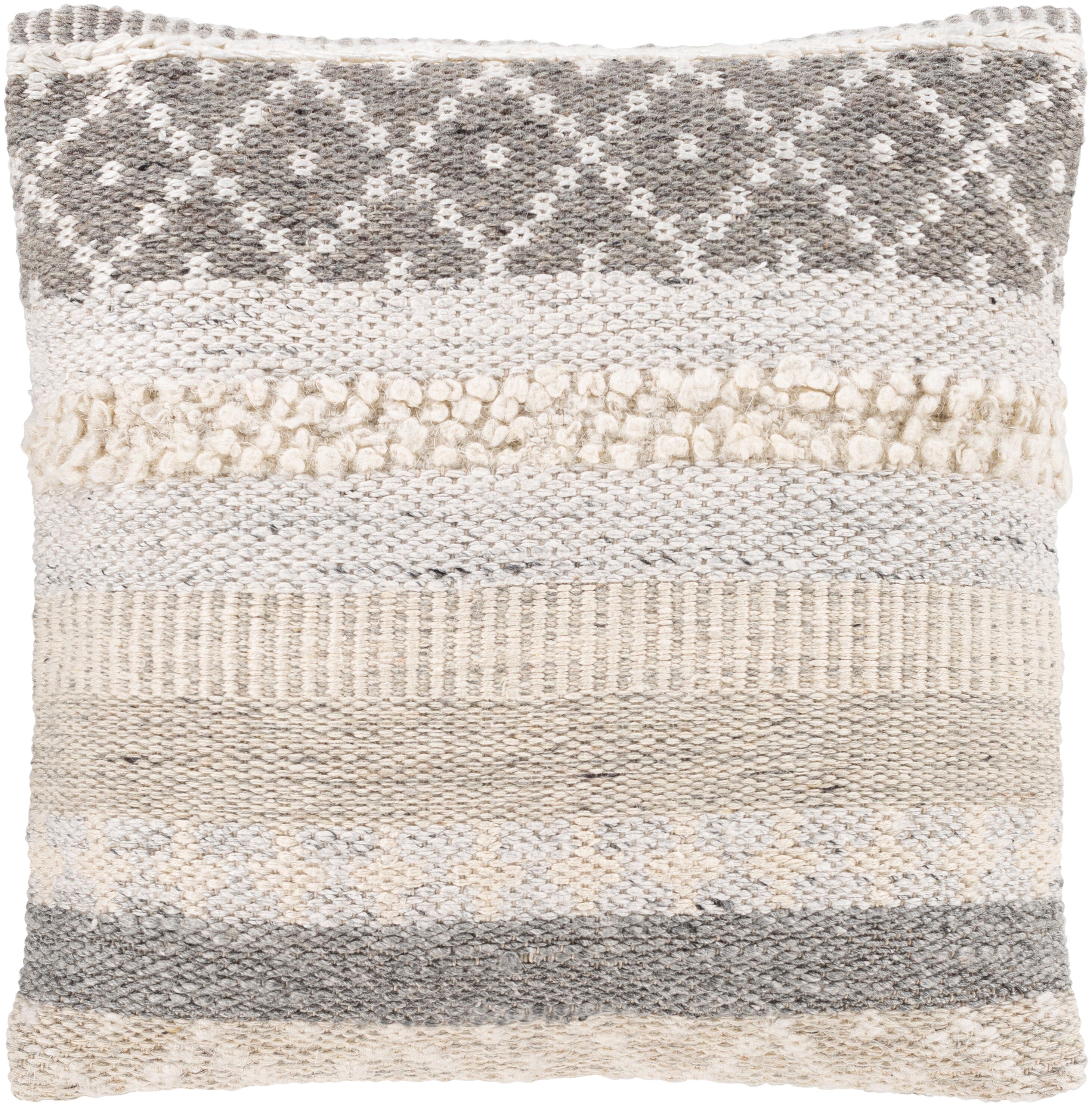 Livabliss LNS003-2020P Lorens 20-in x 20-in Taupe Indoor Decorative Pillow