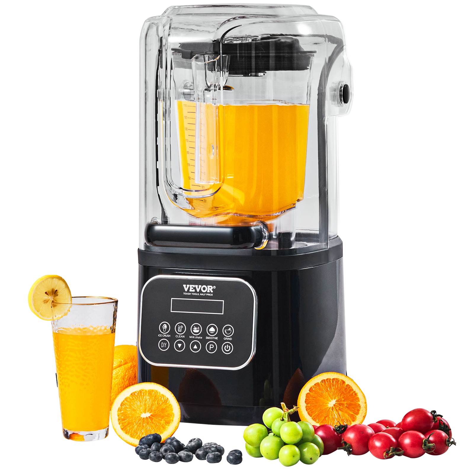 VEVOR 2L Smoothie Blender 67.62-oz 120-Watt 9-Speed Countertop Blender (Black and Stainless Steel) PJZSTTPQBFPQGZ001V0 Sansujyuku sansujyuku.com