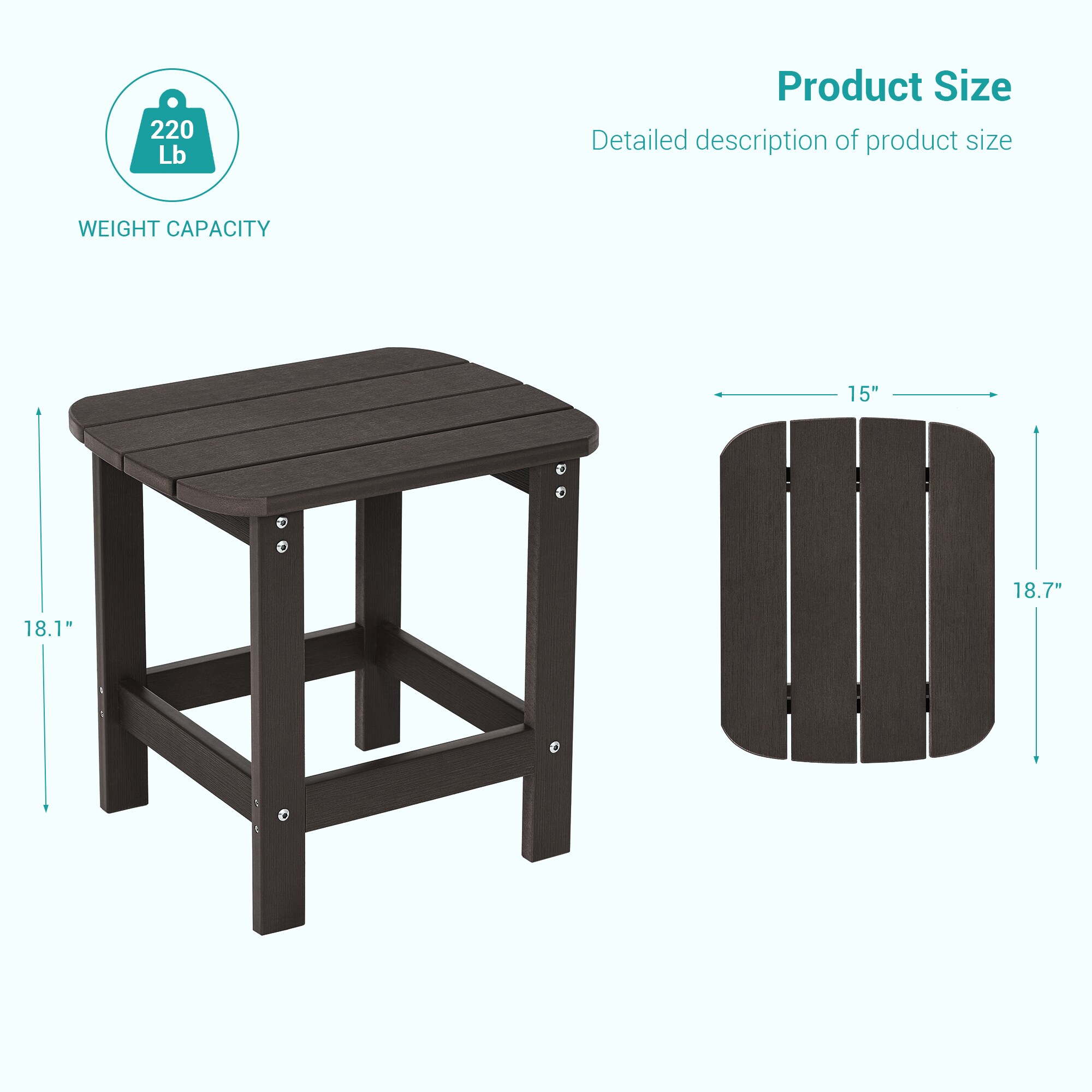 Sonkuki SD-ETABLE-E12BN Patio-Tables - View #2