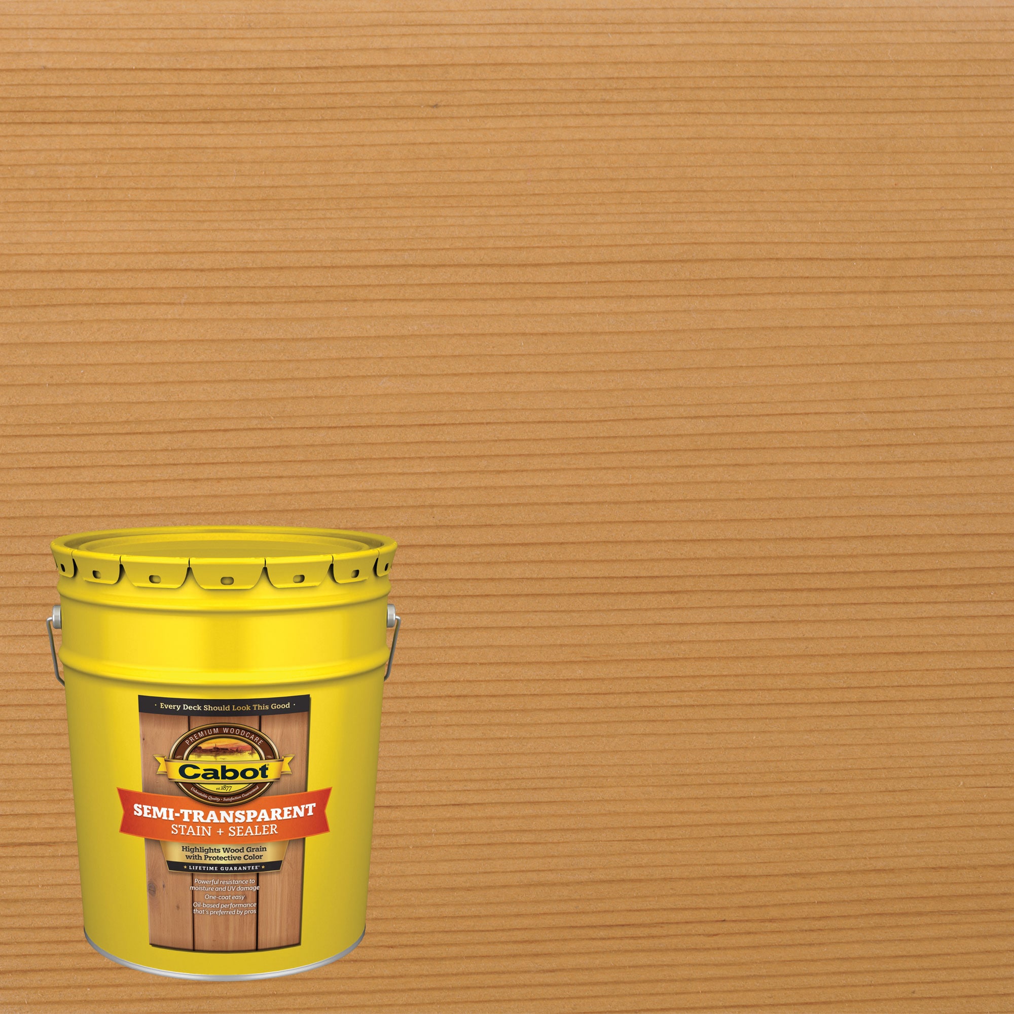 Cabot NEW CEDAR-237460 New Cedar Semi-transparent Exterior Wood Stain and Sealer in One ( 5-gallon )