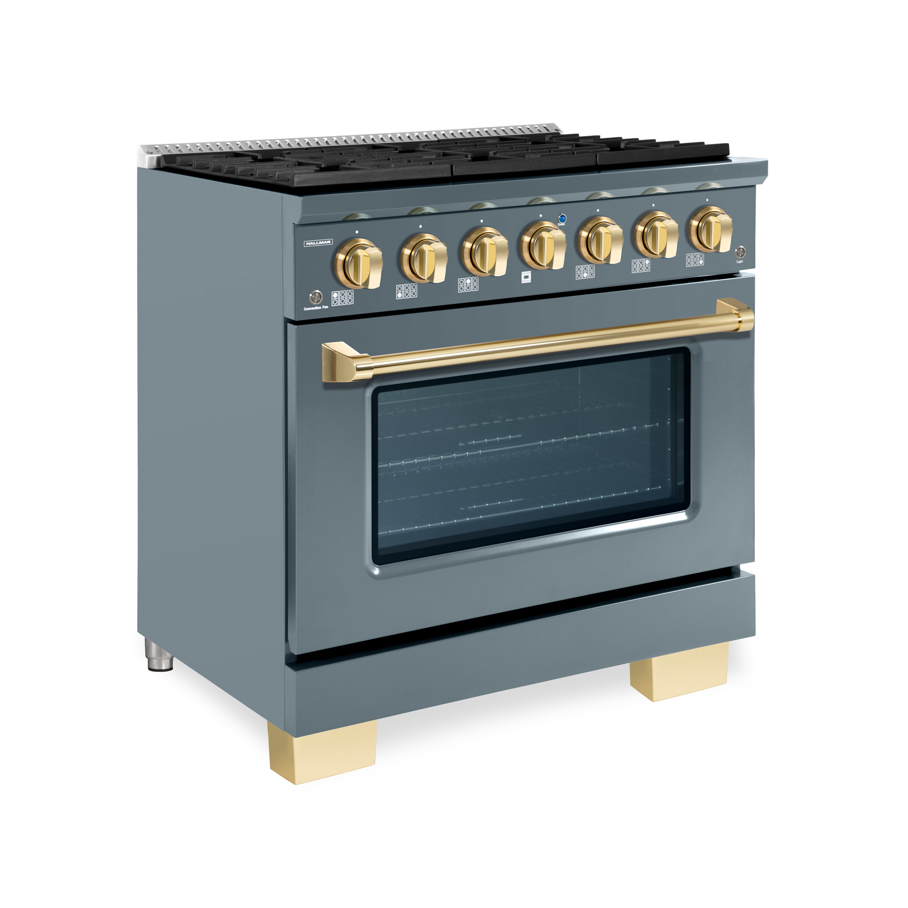 Hallman HBRG36BSGR Freestanding-Gas-Ranges - View #3