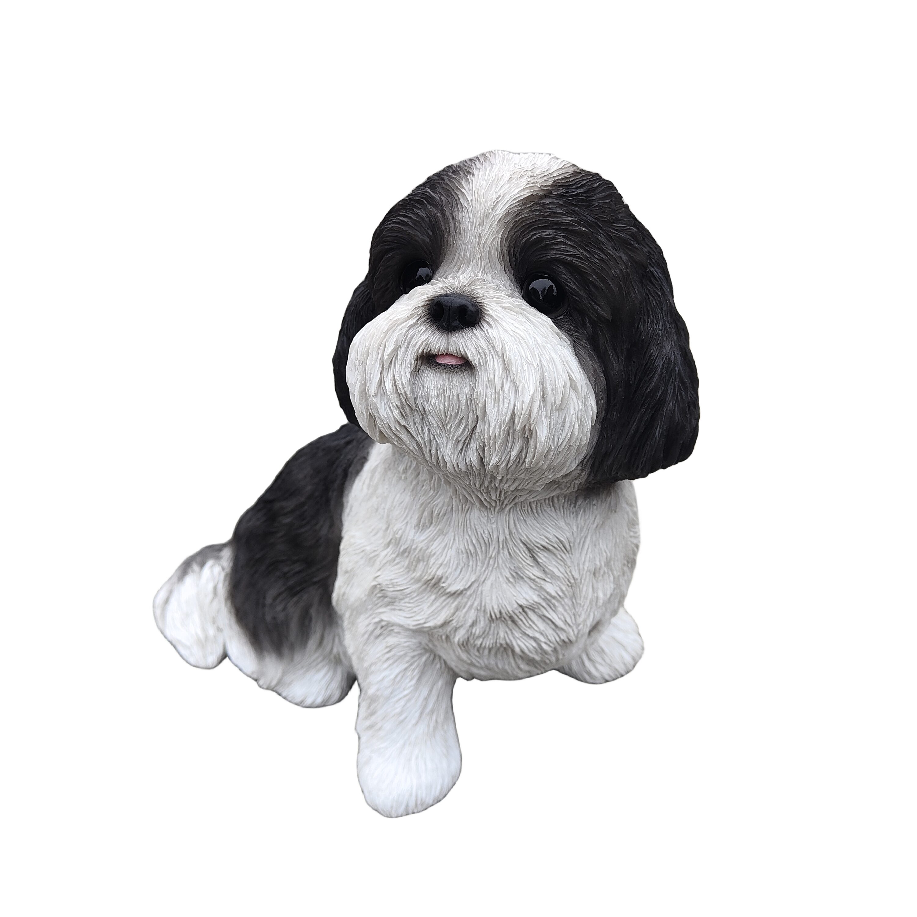 Hi-Line Gift 11.02-in H x 8.27-in W Black Dog Garden Statue