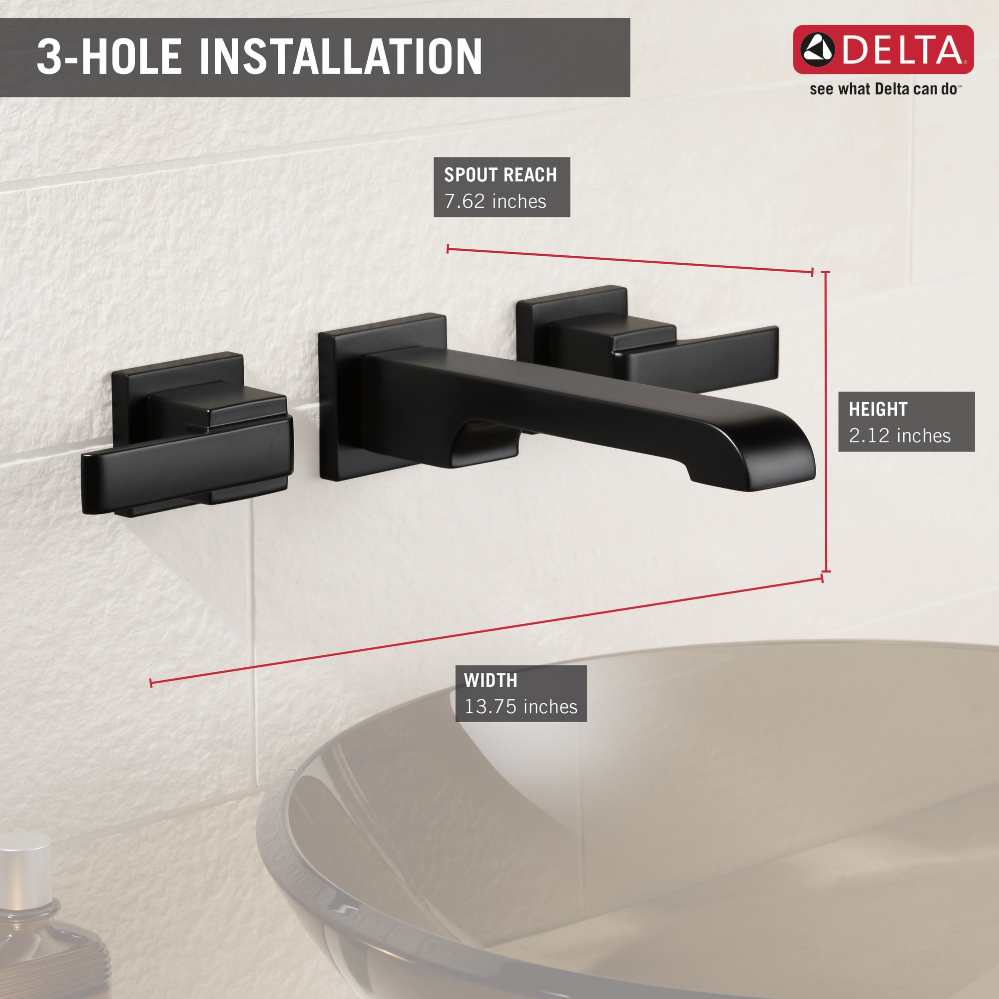 Delta T3567LF-BLWL Lavatory-Faucets - View #3