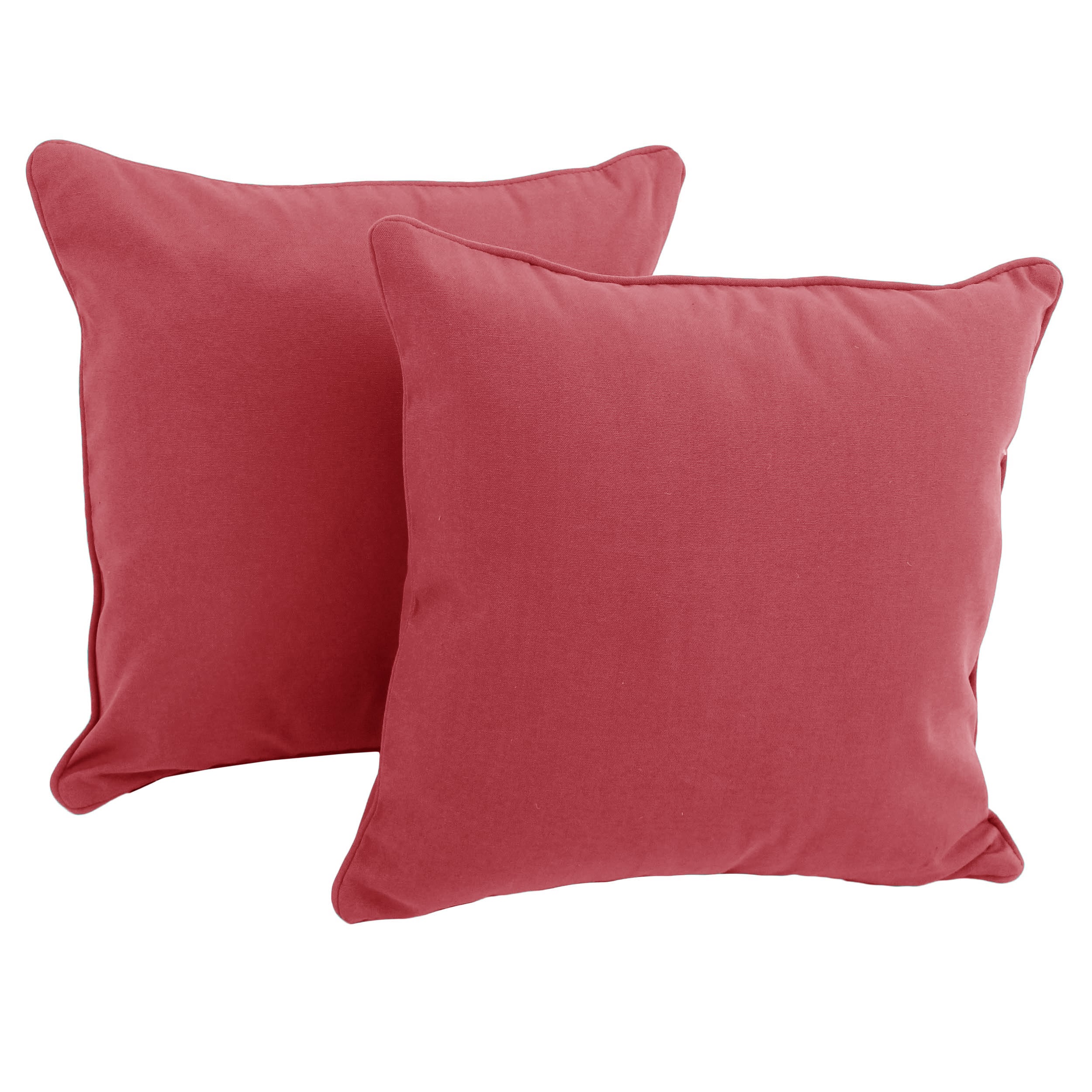 Blazing Needles 9810-CD-S2-TW-BB 2 -Piece 18-in x 18-in Bery Berry Square Indoor Decorative Pillow