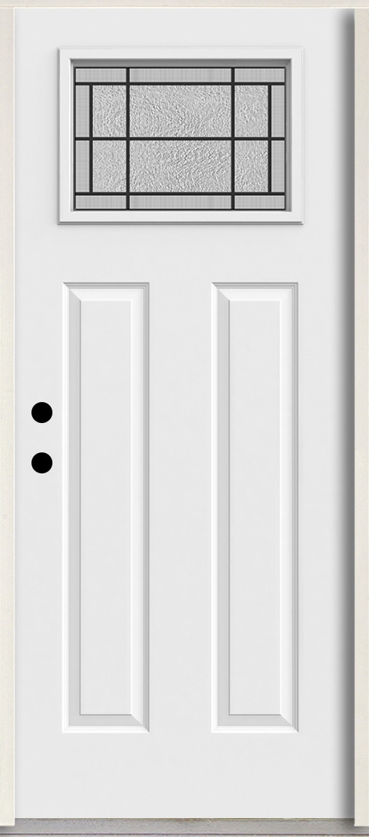 RELIABILT LO939916 Craftsman 36-in x 80-in x 4-5/8-in Steel Craftsman Right-hand inswing Primed Prehung Front Door Insulating core