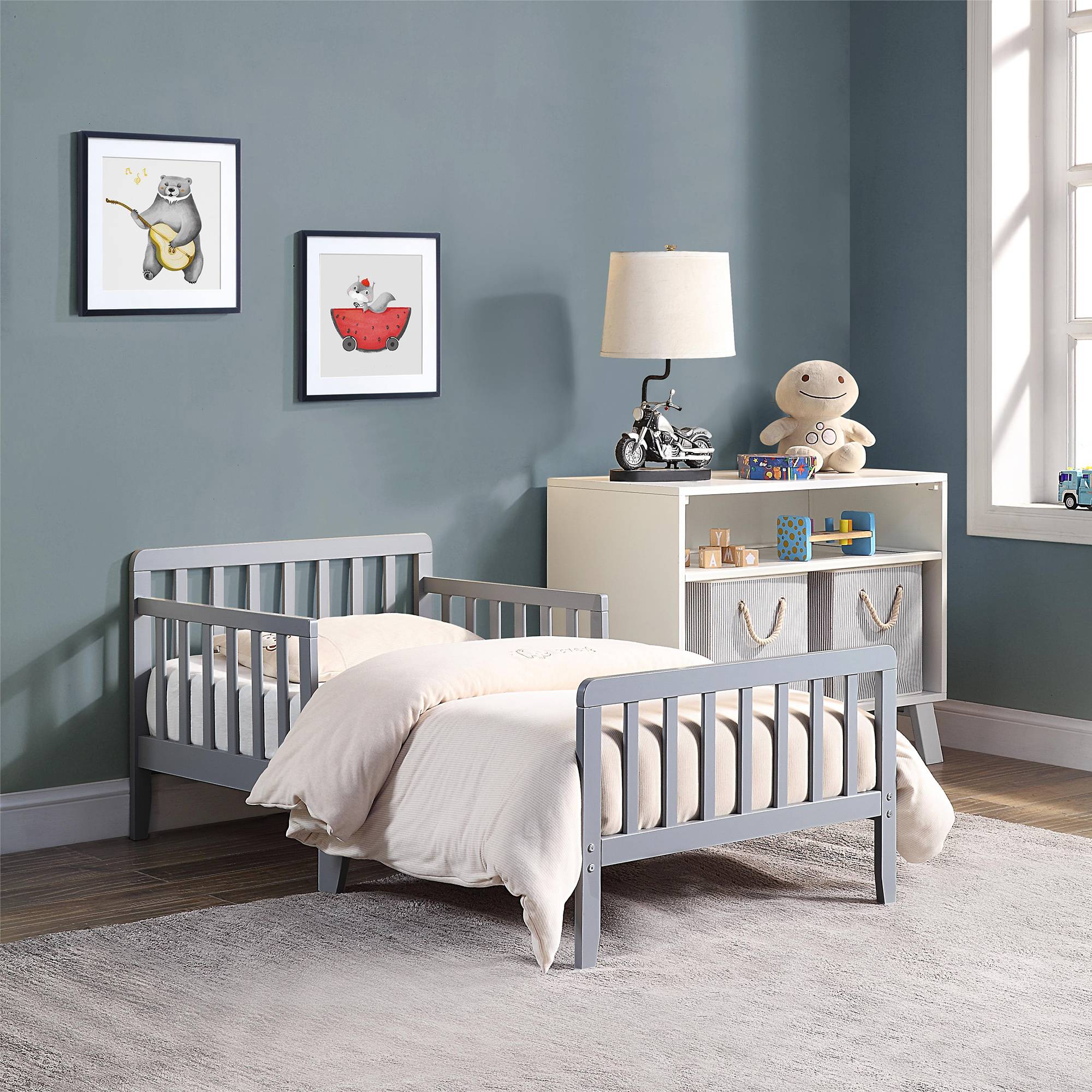 Yiekholo YLL-0743AAE Light Gray Light Gray Toddler Bed