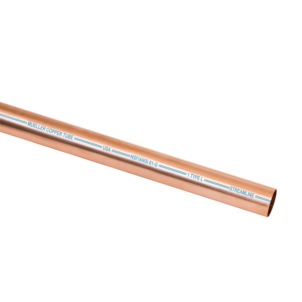 Streamline Tubing: Copper, 1 1/8 in, 100 ft, Coil Model: D18100