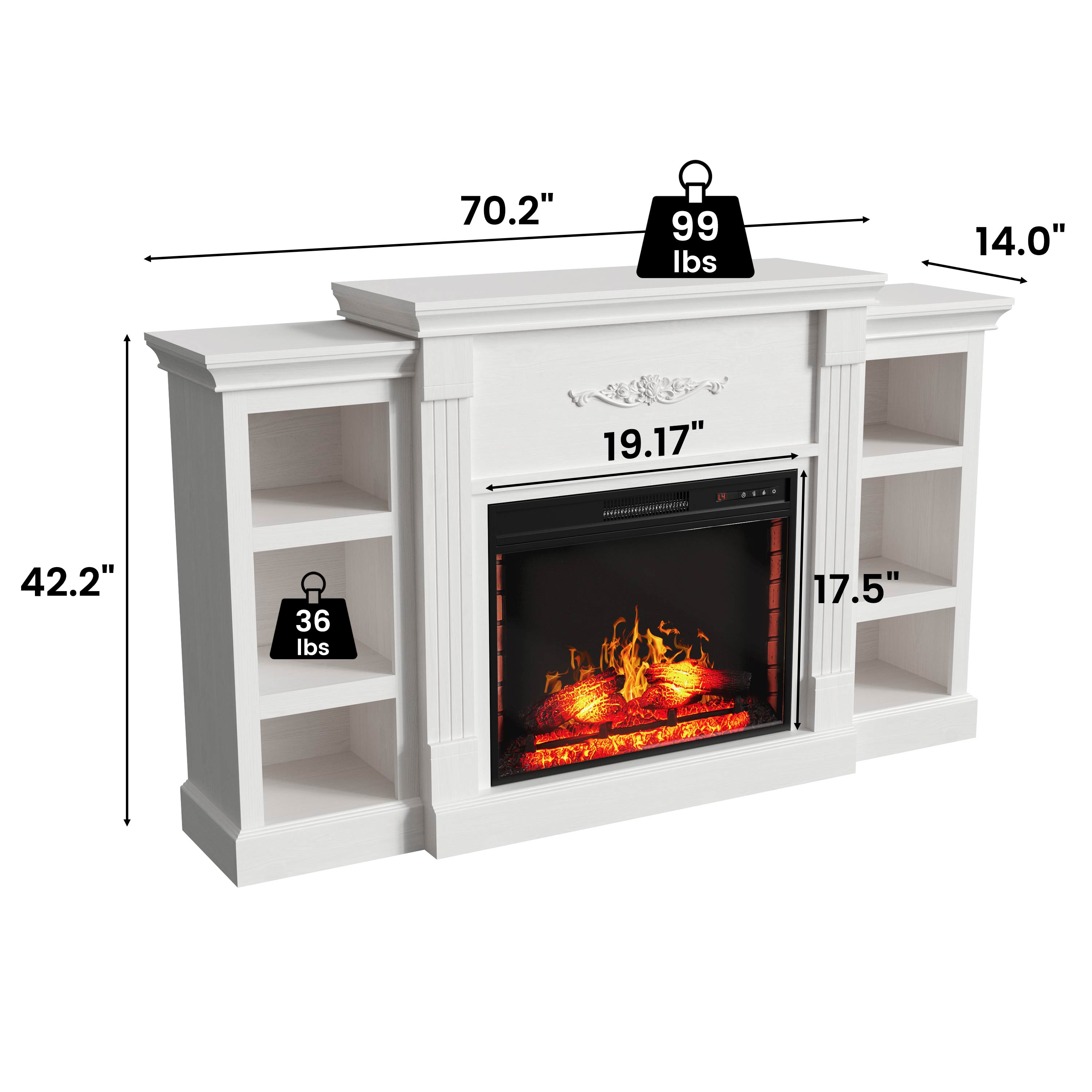 Mondawe MO-WE89176 Electric-Fireplaces - View #6