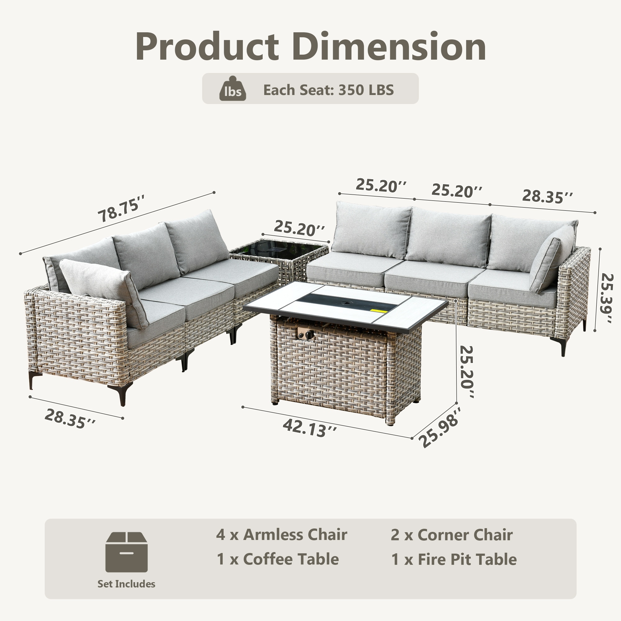 Pouuin RFPSKT208 Patio-Sofas-Daybeds - View #2