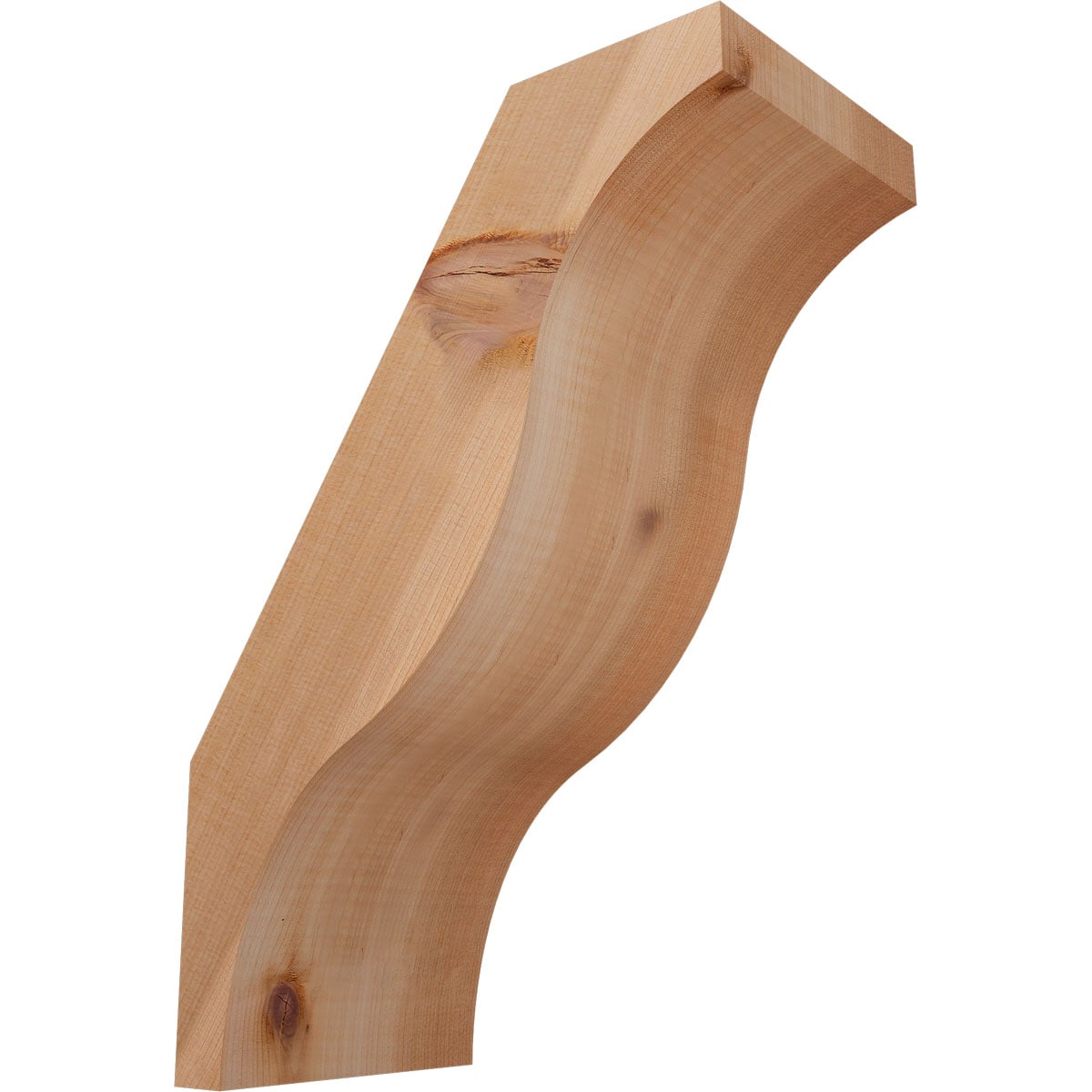 Ekena Millwork BRC06X10X14FST00SWR 5-1/2-in x 10-in x 14-in Western Red Cedar Unfinished Wood Funston Smooth Knee Brace