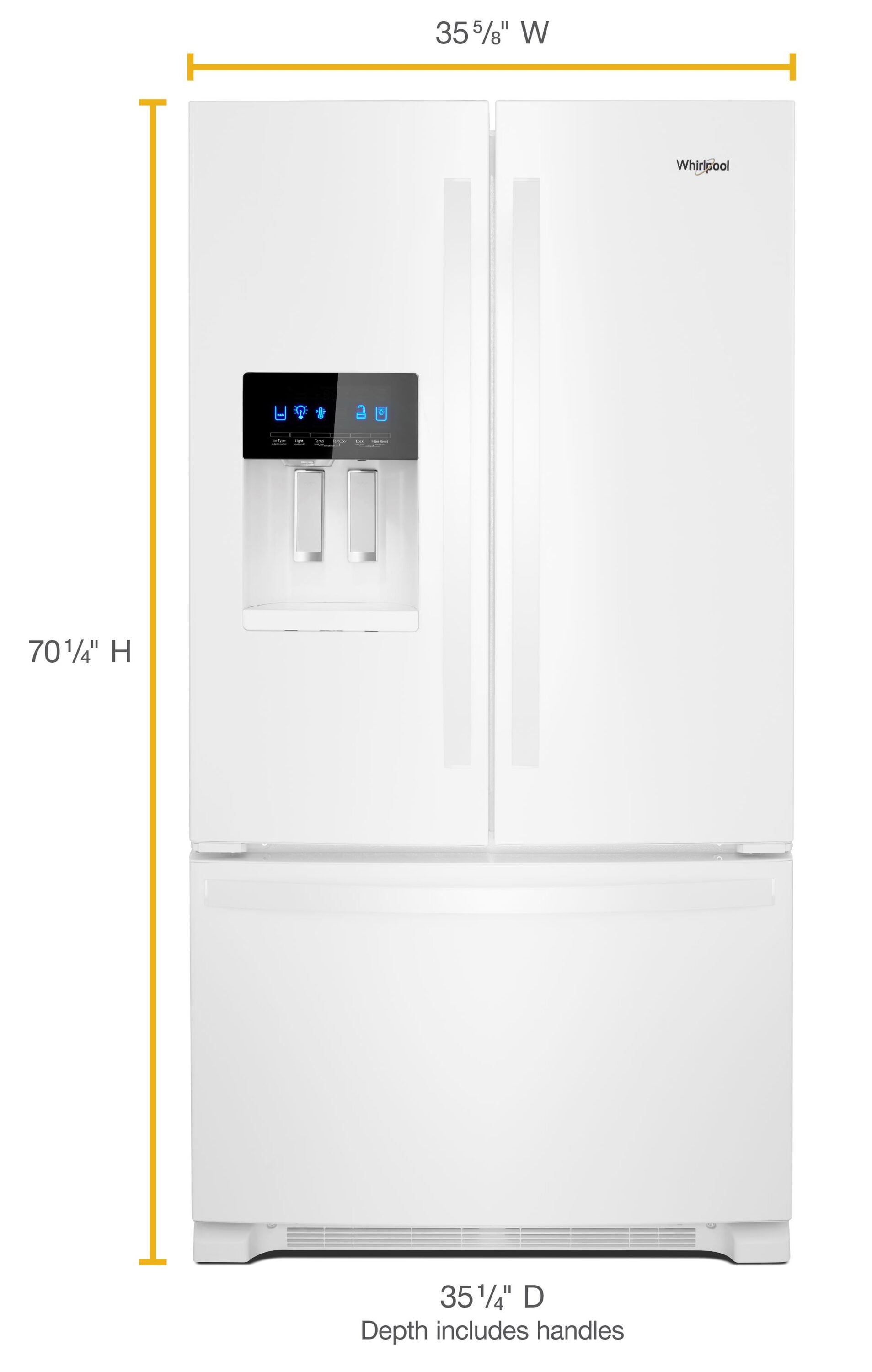 Whirlpool WRF555SDHW French-Door-Refrigerators - View #3