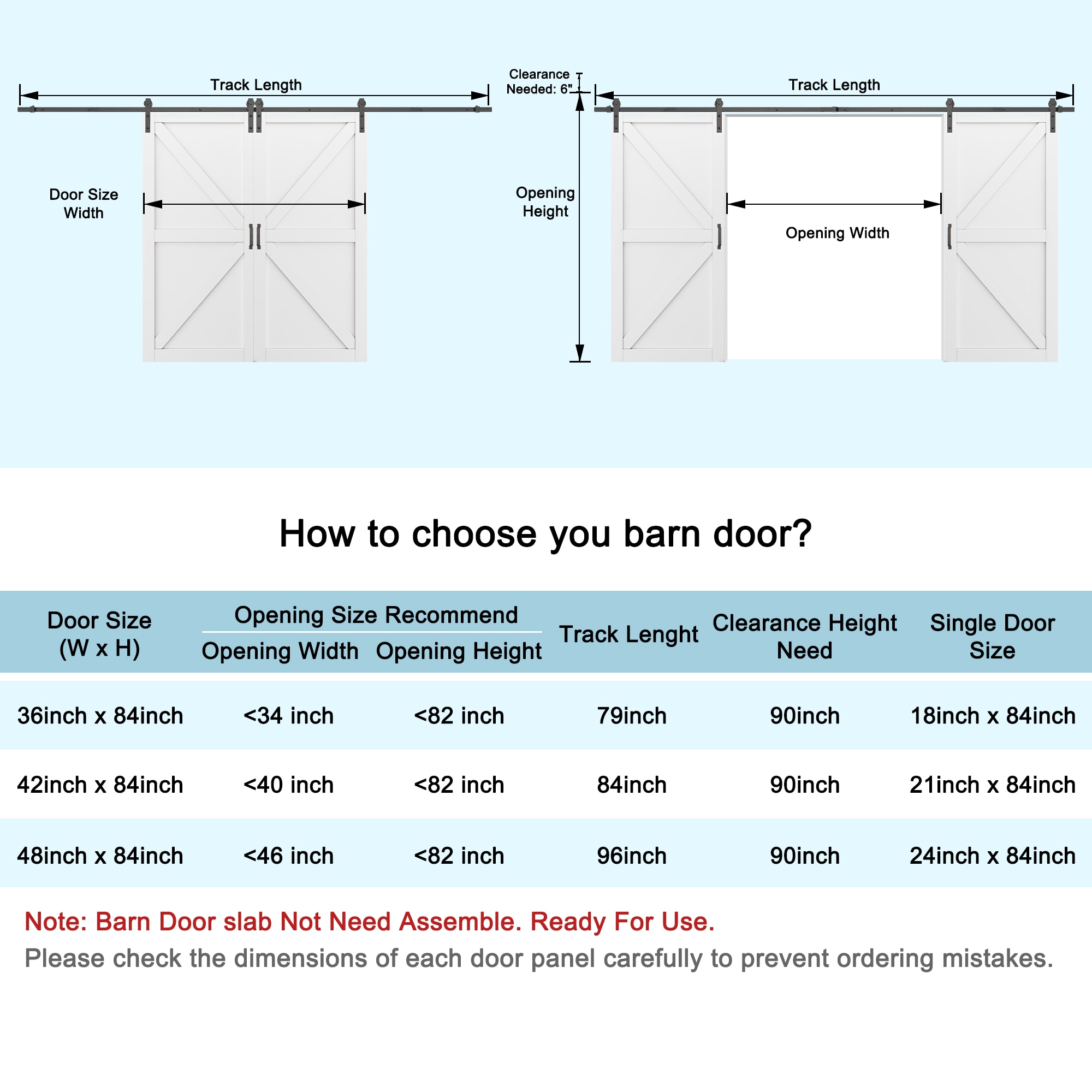 JUJUBON IN-BDWH-BD2-K-36 Barn-Doors - View #6