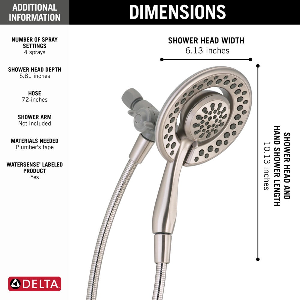 6-Setting Hand Shower with Cleaning Spray in Spotshield Brushed Nickel  75740SN