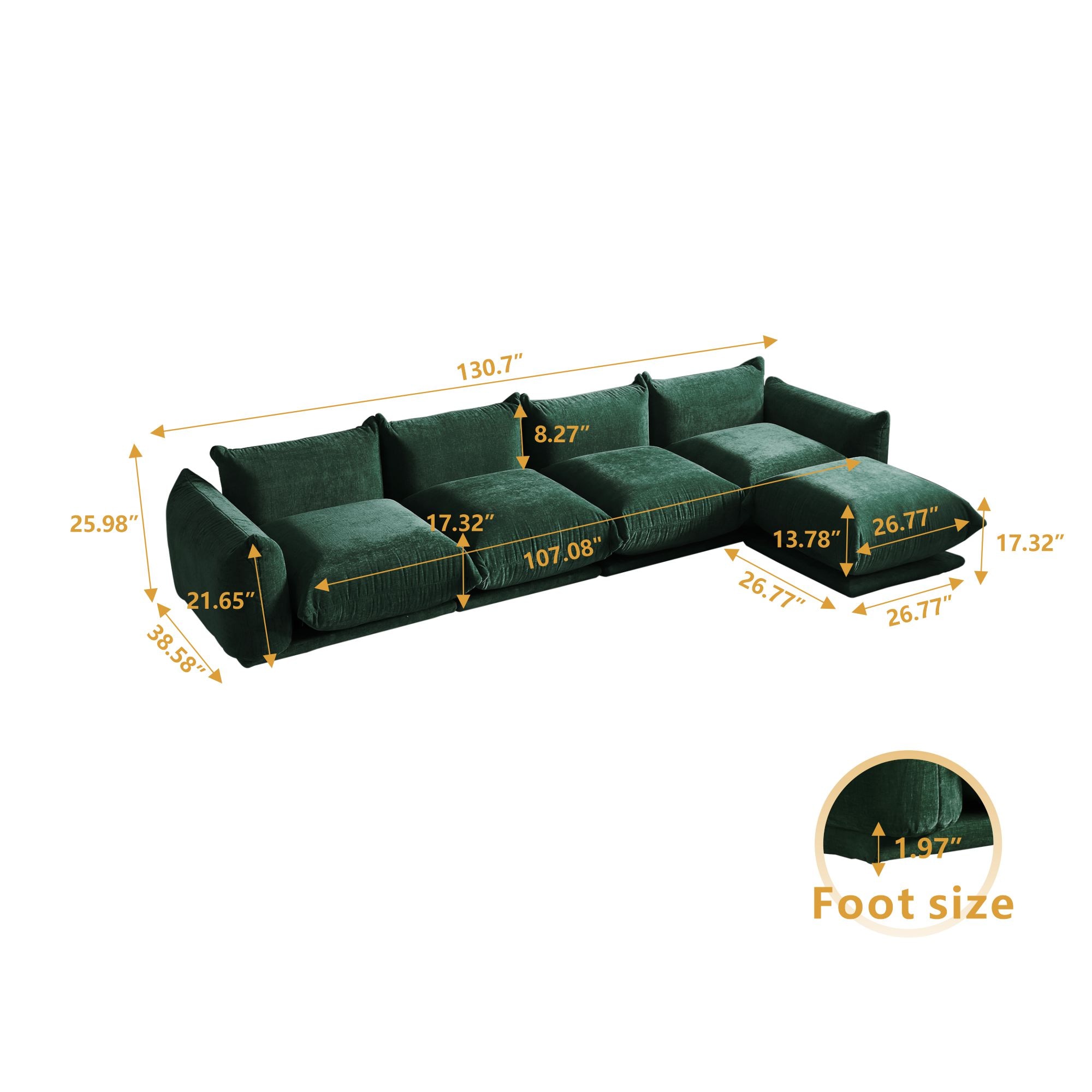 BuotiqHom DH-A-119GN-S4+1 Sofas-Loveseats - View #3