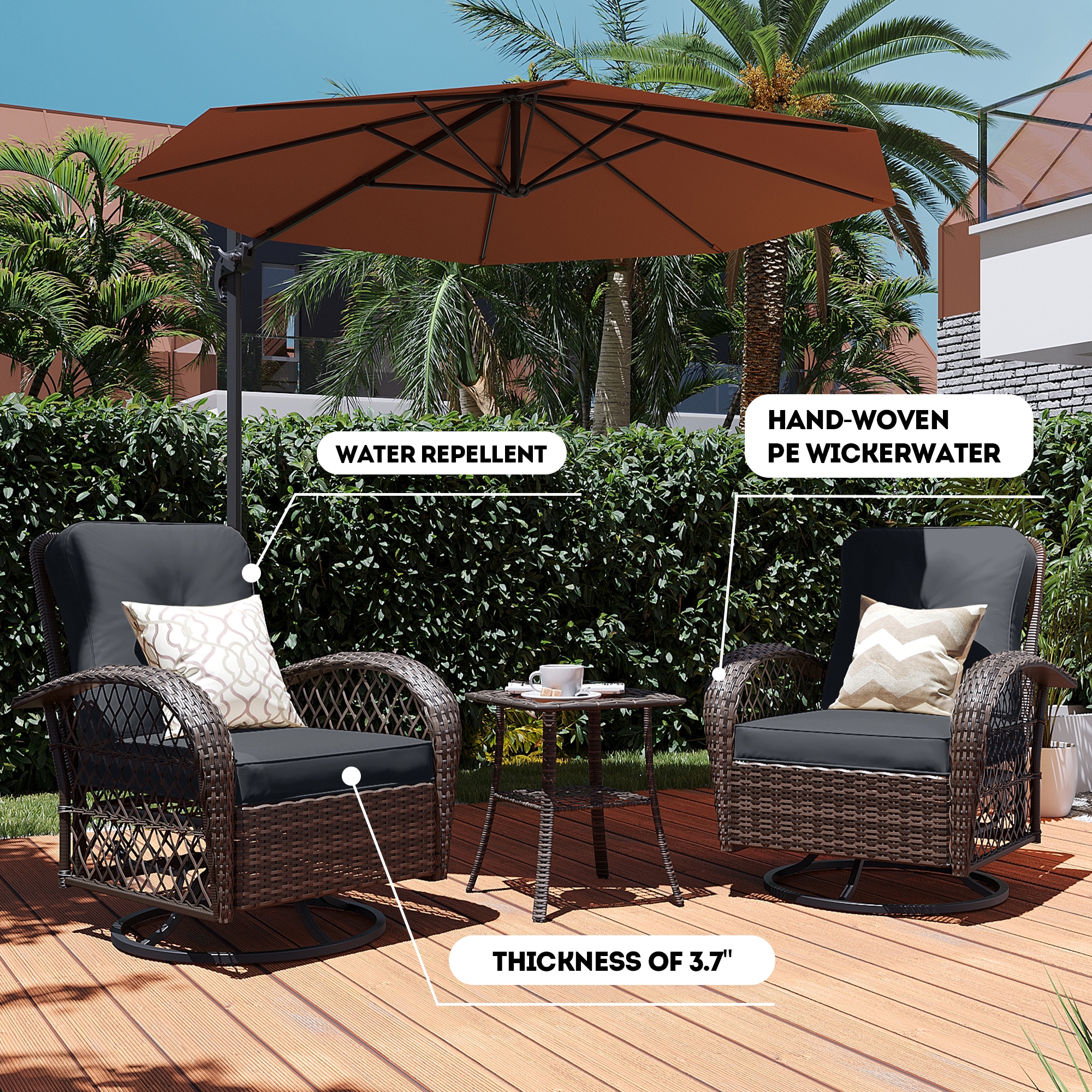 Patio Watcher LHY-B-DGRAY-CJ Patio-Conversation-Sets - View #5