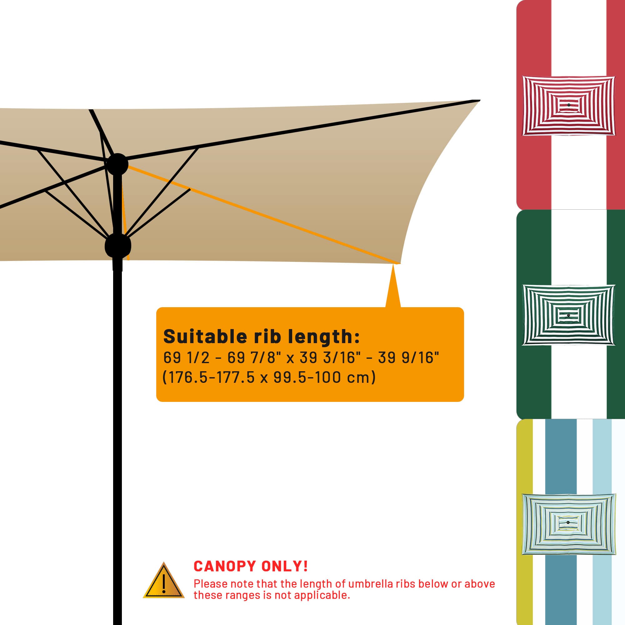 Yescom 07UMC010-2X3-0407-LO Umbrellas-3 - View #8
