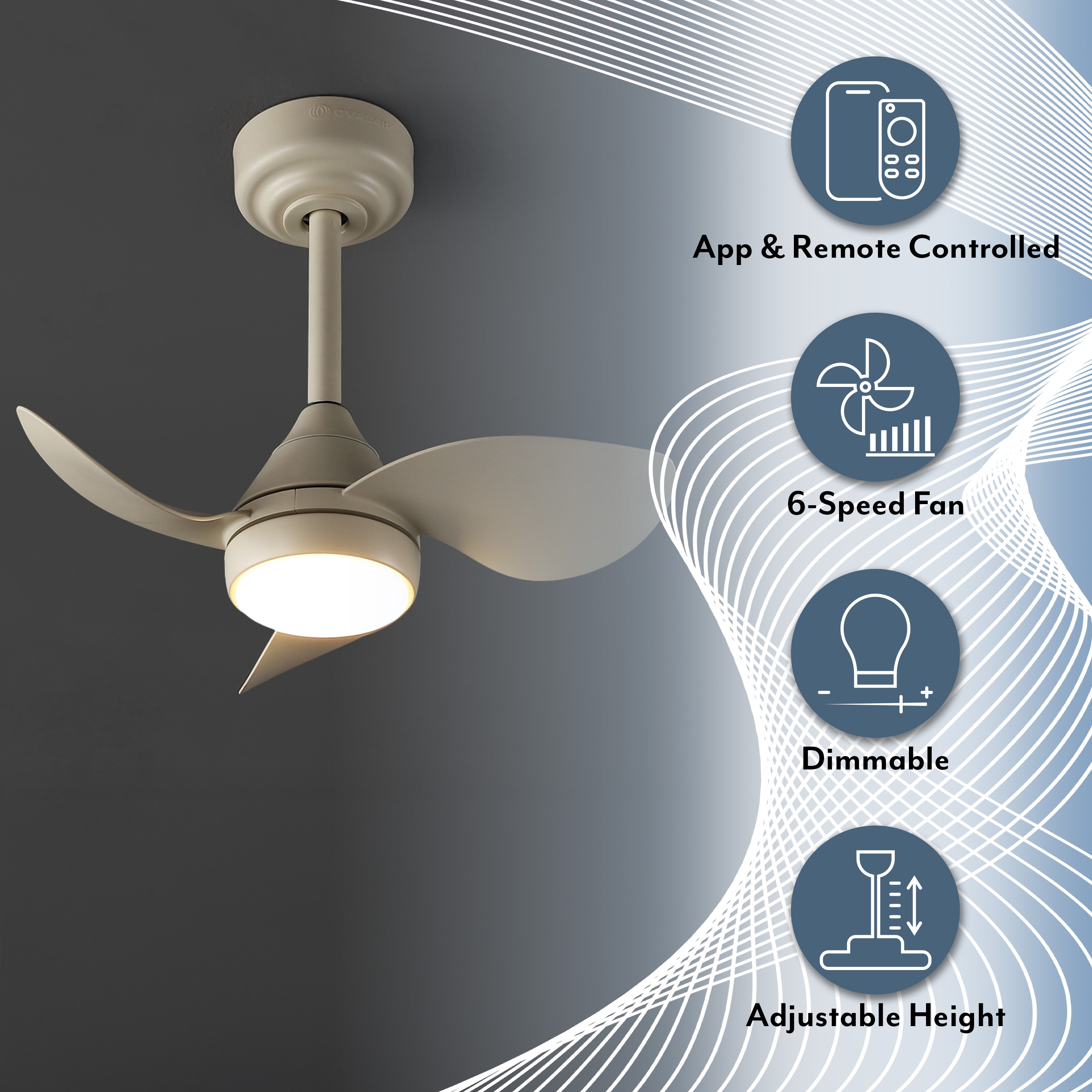 OVAL AIR AIR8000E Ceiling-Fans - View #3