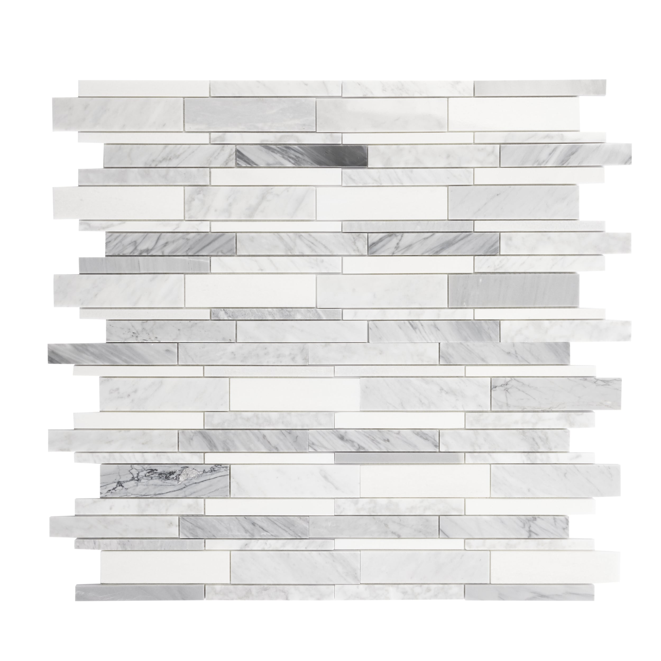 Elida Ceramica Bianca Blended 12-in x 12-in Polished Natural Stone ...