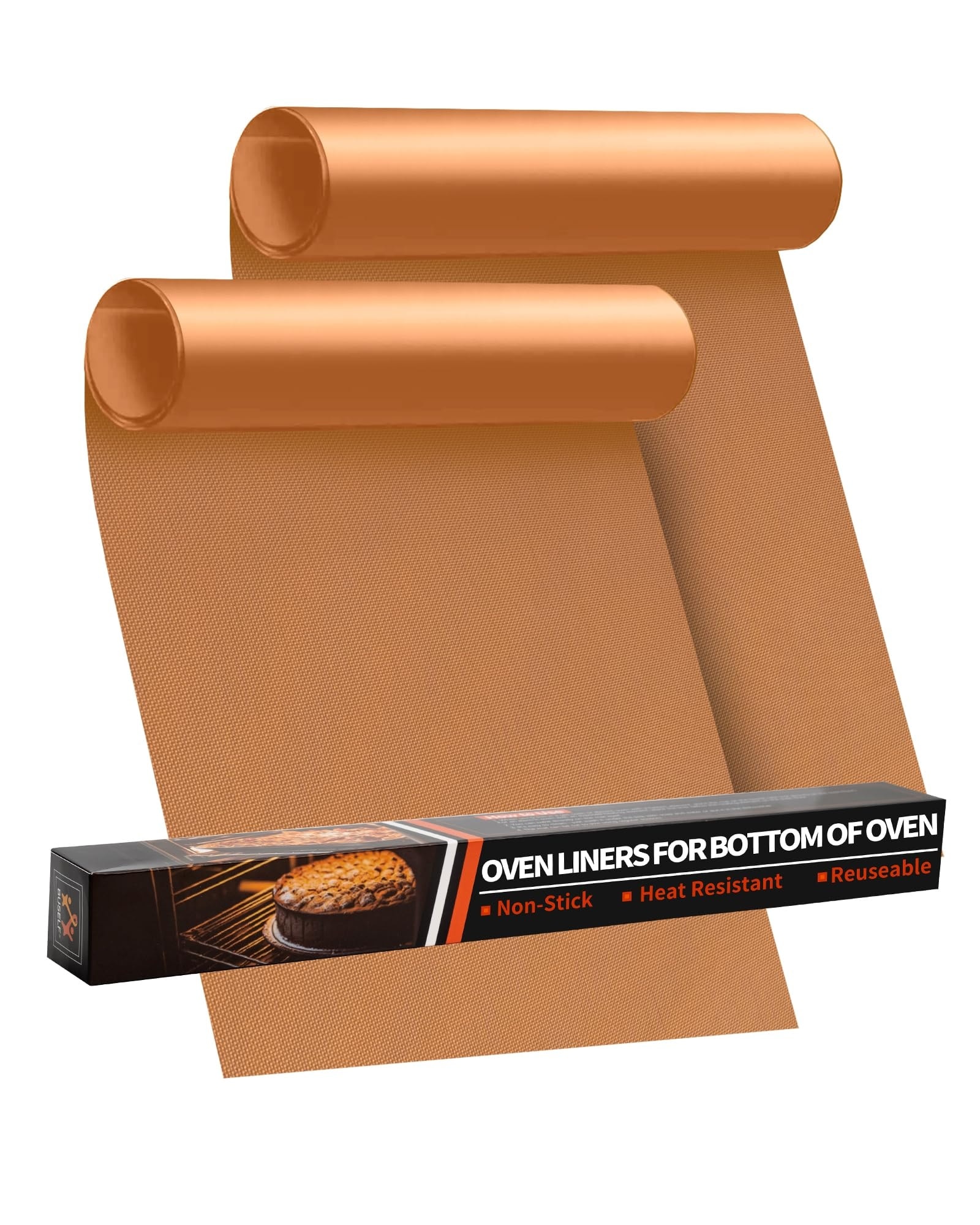 Misopily -  Oven Liners for Bottom of Oven 2 pack Large Heavy Duty Reusable Mat 17 x 25 for Elect...