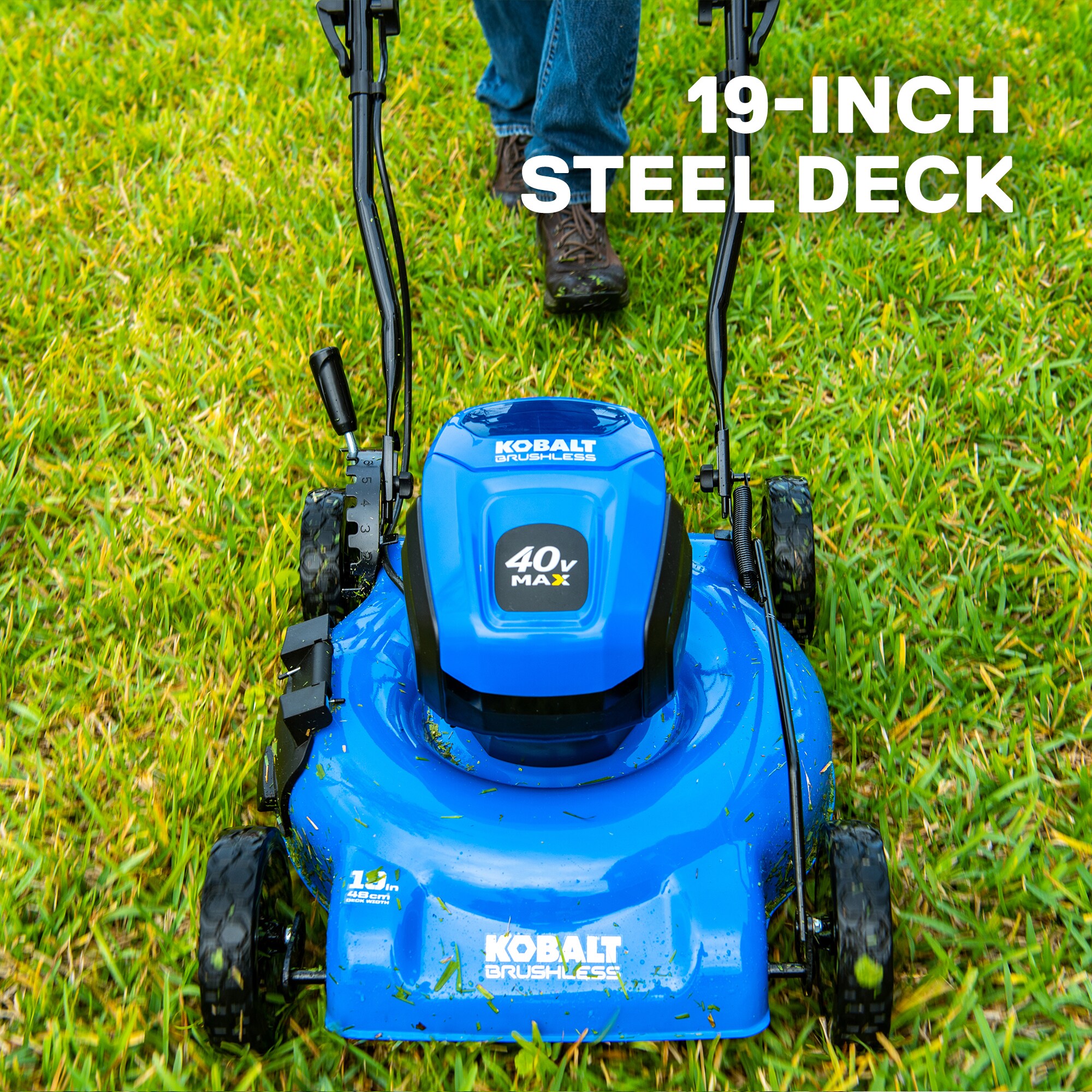 Kobalt 40volt 19in Cordless Push Lawn Mower 4 Ah (1Battery and