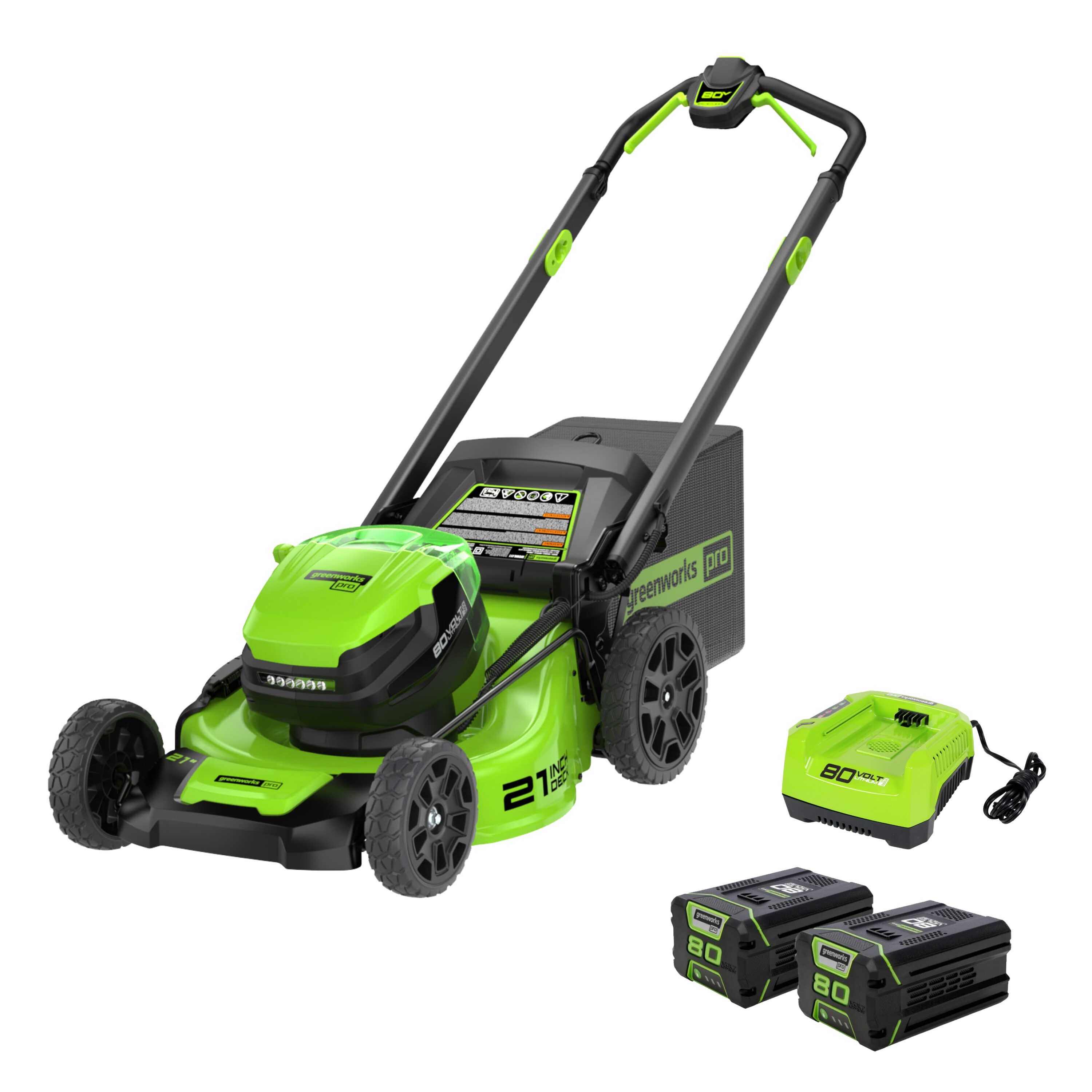 Greenworks Pro 80-volt 21-in Cordless Push Lawn Mower 2.5 Ah (2