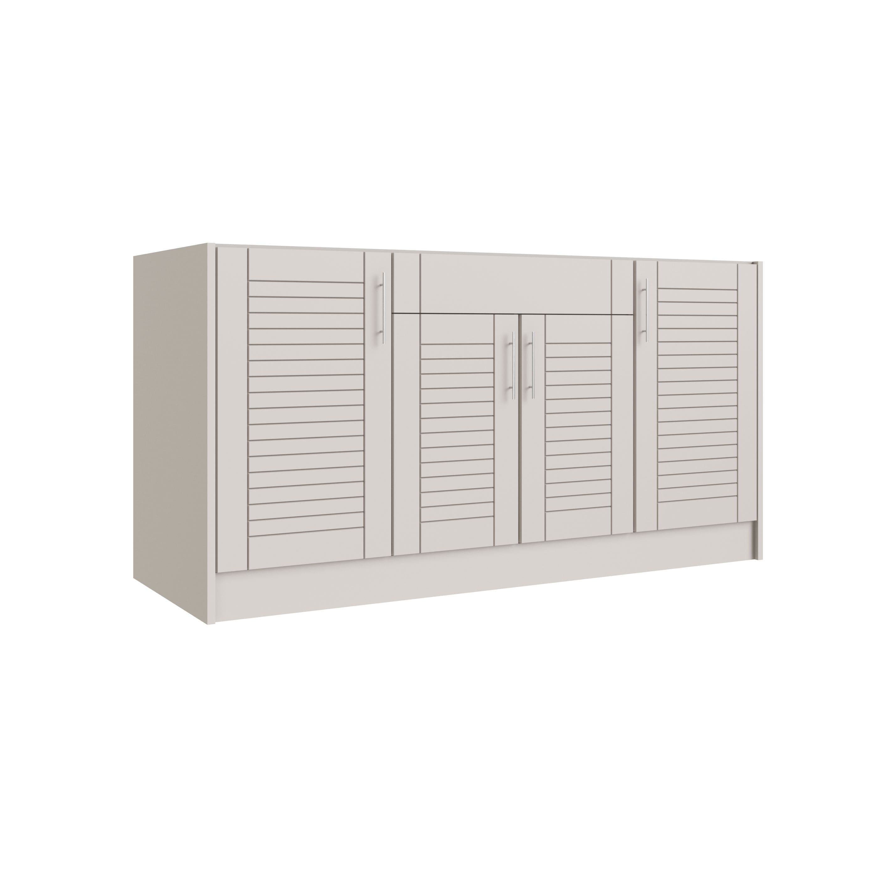 WeatherStrong WSE66SB-TSG Tampa 3 -Piece 67.25-in W x 25.5-in D x 34.5-in H Modular Outdoor Kitchen Set
