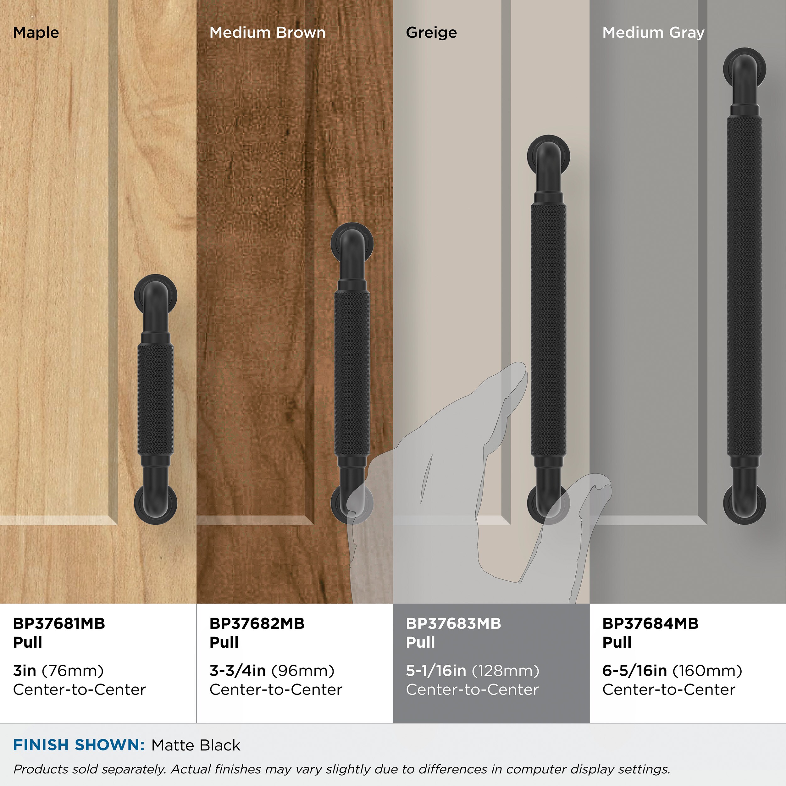 Amerock BP37683MB Cabinet-Pulls - View #7