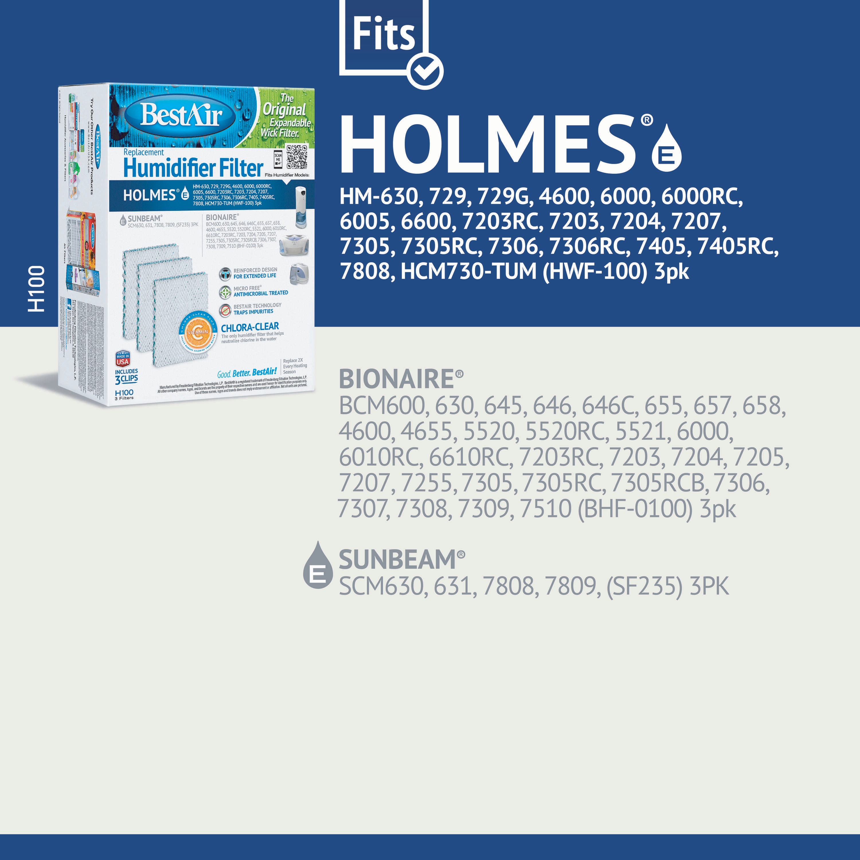 BestAir H100 Humidifier-Replacement-Filters - View #4