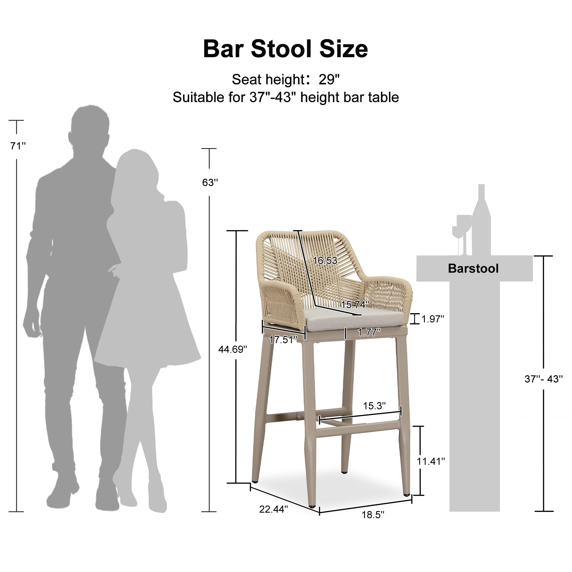 PURPLE LEAF LS04-SX-GB02-WT stools - View #3