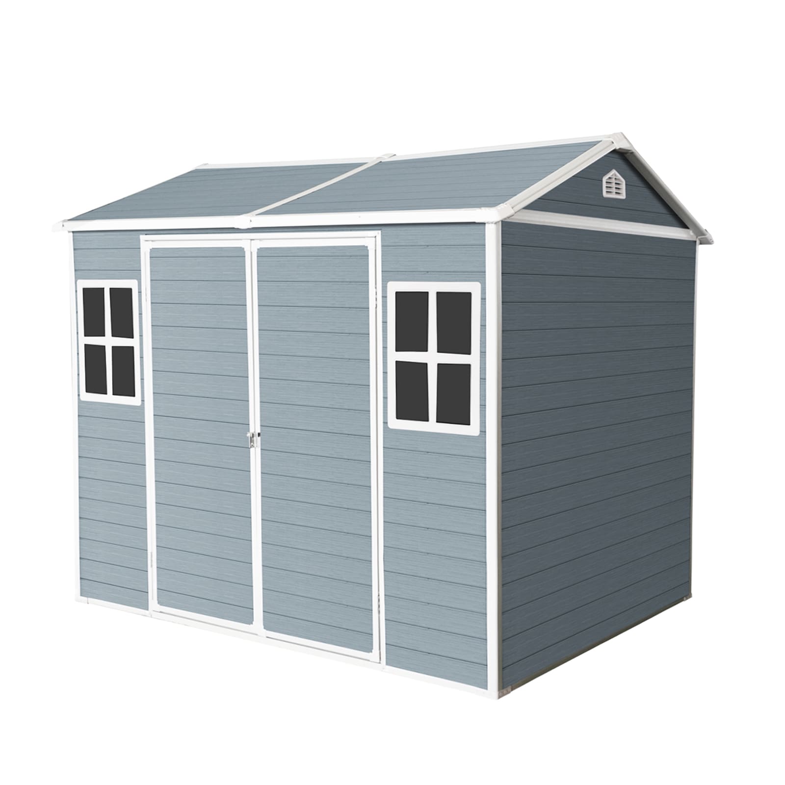 Mondawe MD-WWC00047 8-ft x 6-ft Gray Gable Resin Storage Shed (Floor Included)