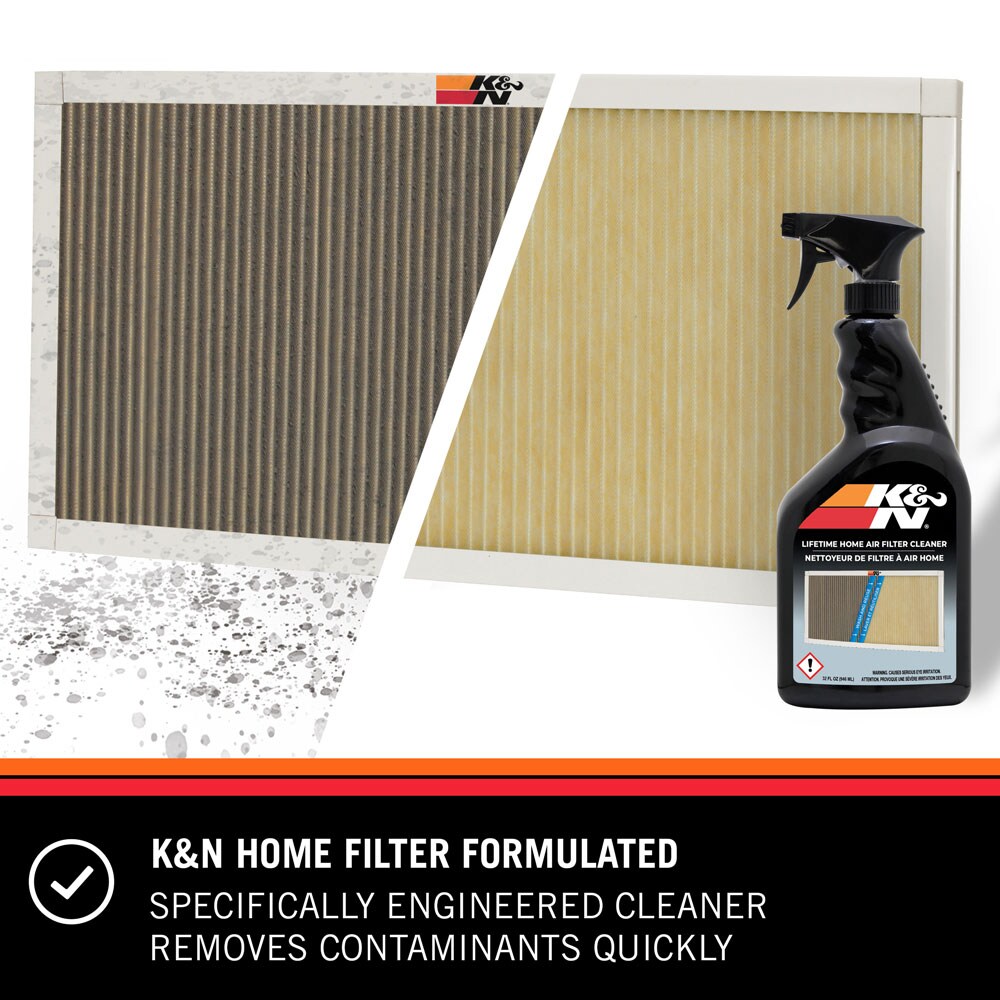 K&N Air Filter Enhancer Spray - Clear, Cleans and Improves Performance of  Home Air Filters, Cost-Saving Alternative to Disposable Filters in the Air  Filter Accessories department at