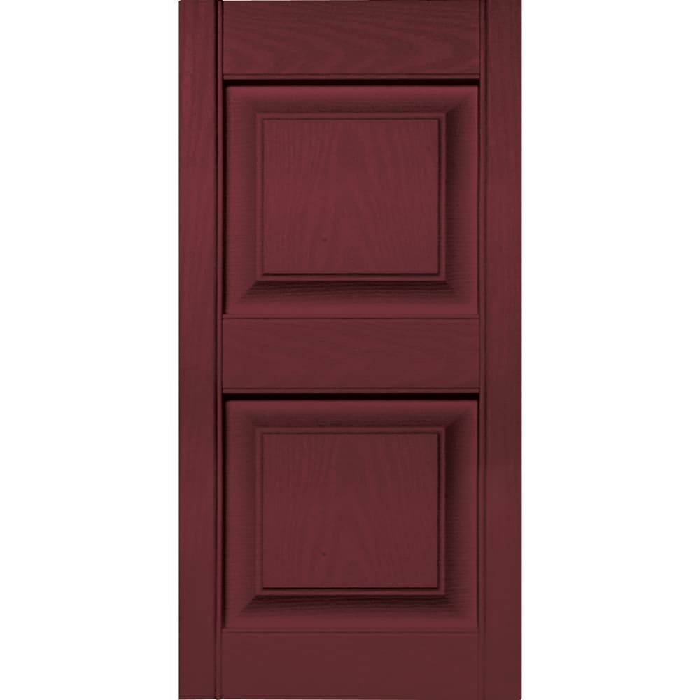 Vantage V4711431078 14.875-in W x 30.75-in H Wineberry Raised panel Exterior Shutters ( 1 -Pack )