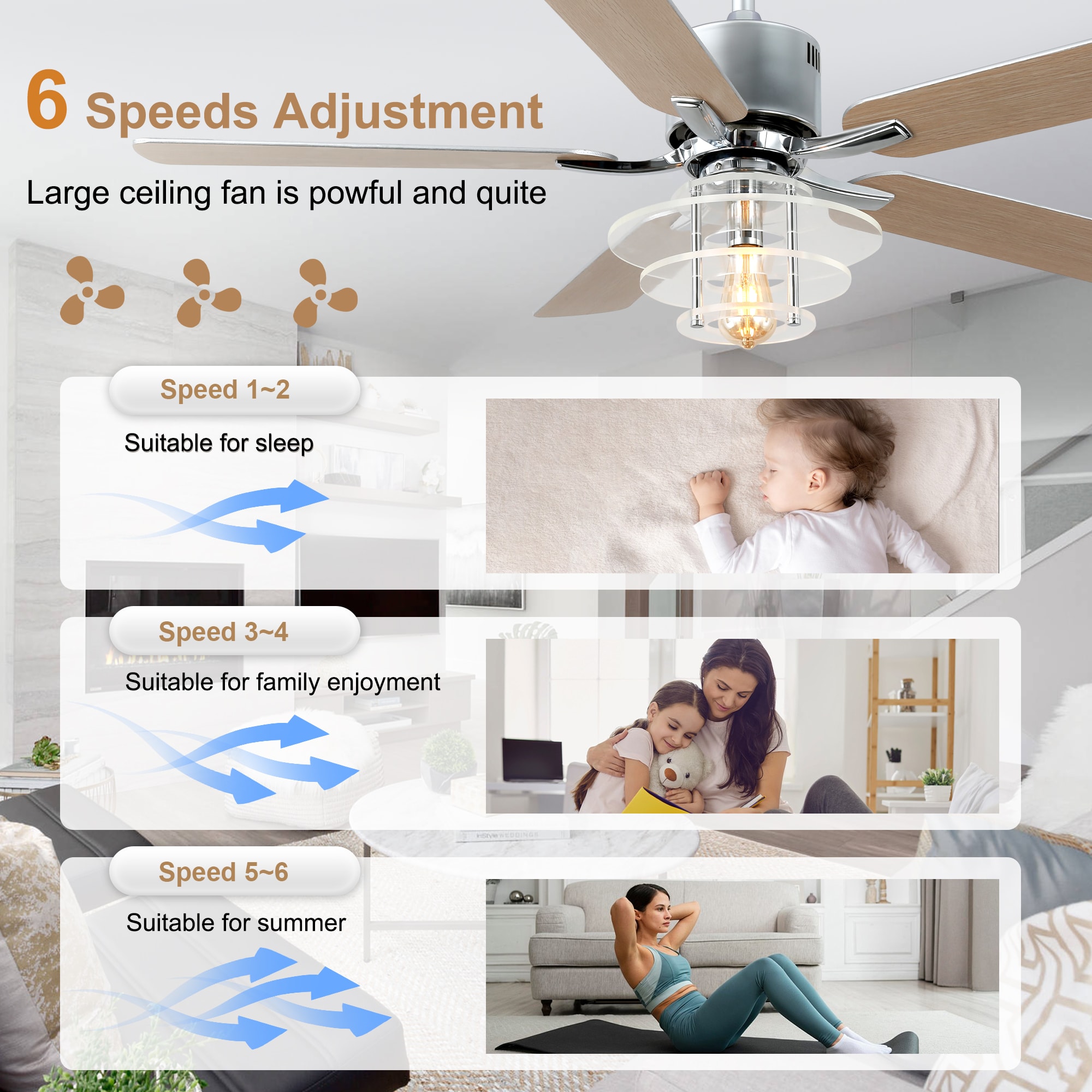 Bella Depot DCFSD5222-CR Ceiling-Fans - View #7