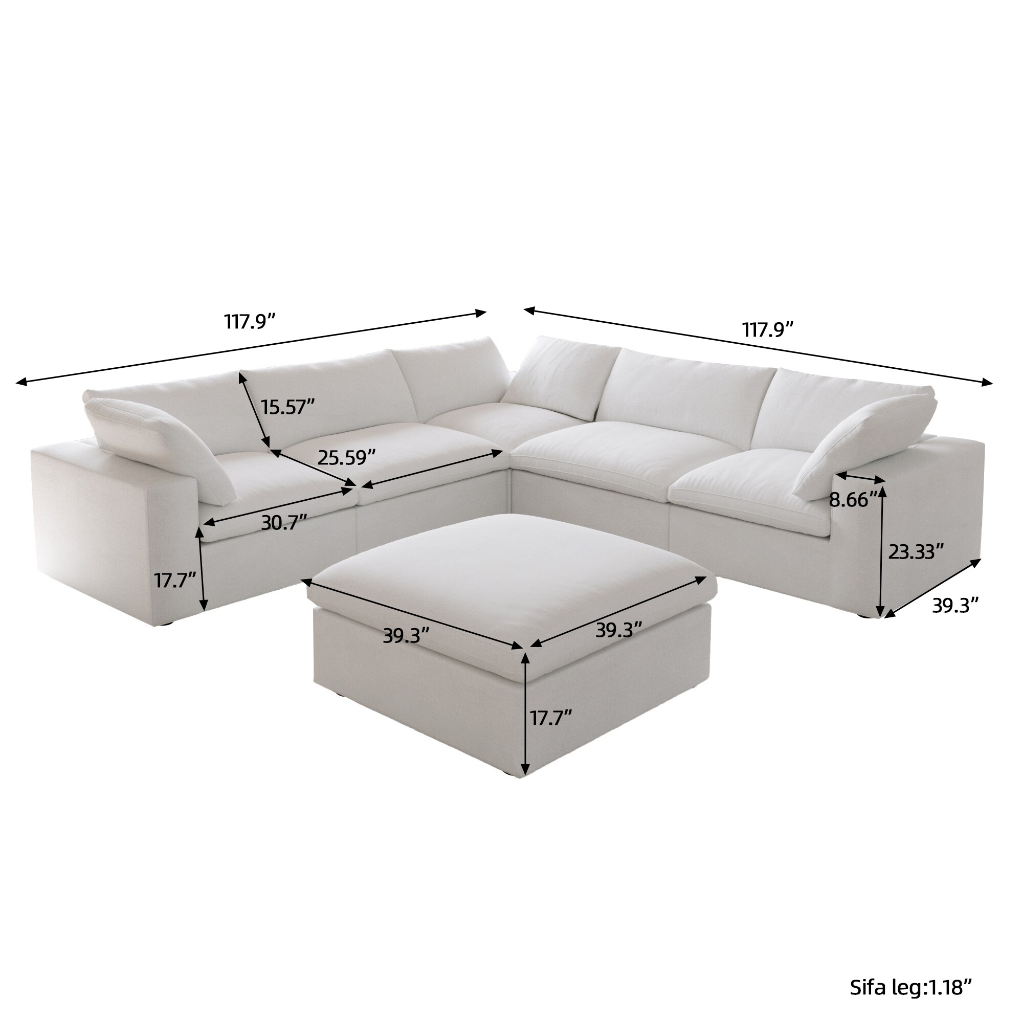 BuotiqHom DH-C5+1-121WE Sofas-Loveseats - View #4