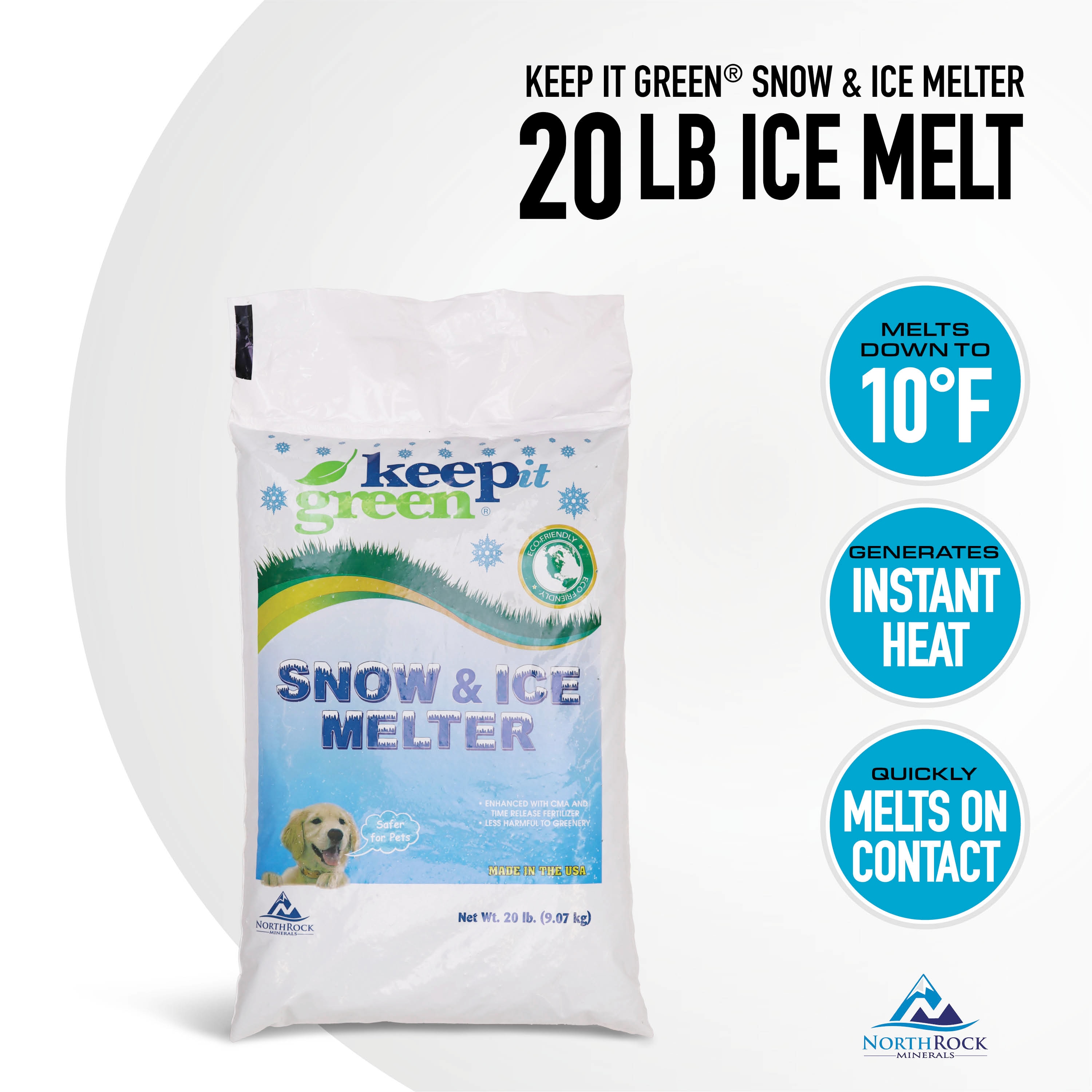 Dart KIG20 20-lbs. Safer For Pets Sodium chloride Ice Melt Granules