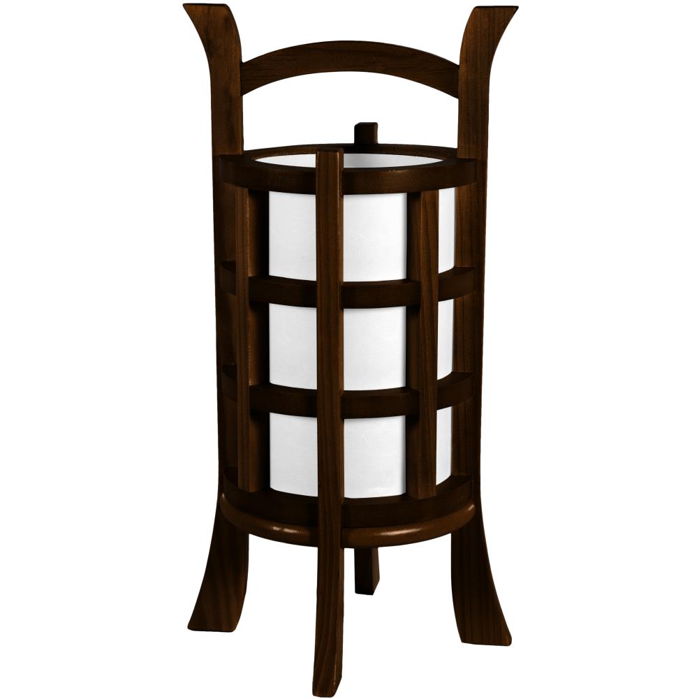 Red Lantern LMPKHARB-WALNUT Oriental Furniture 18-Inches Walnut Table Lamp with Paper Shade