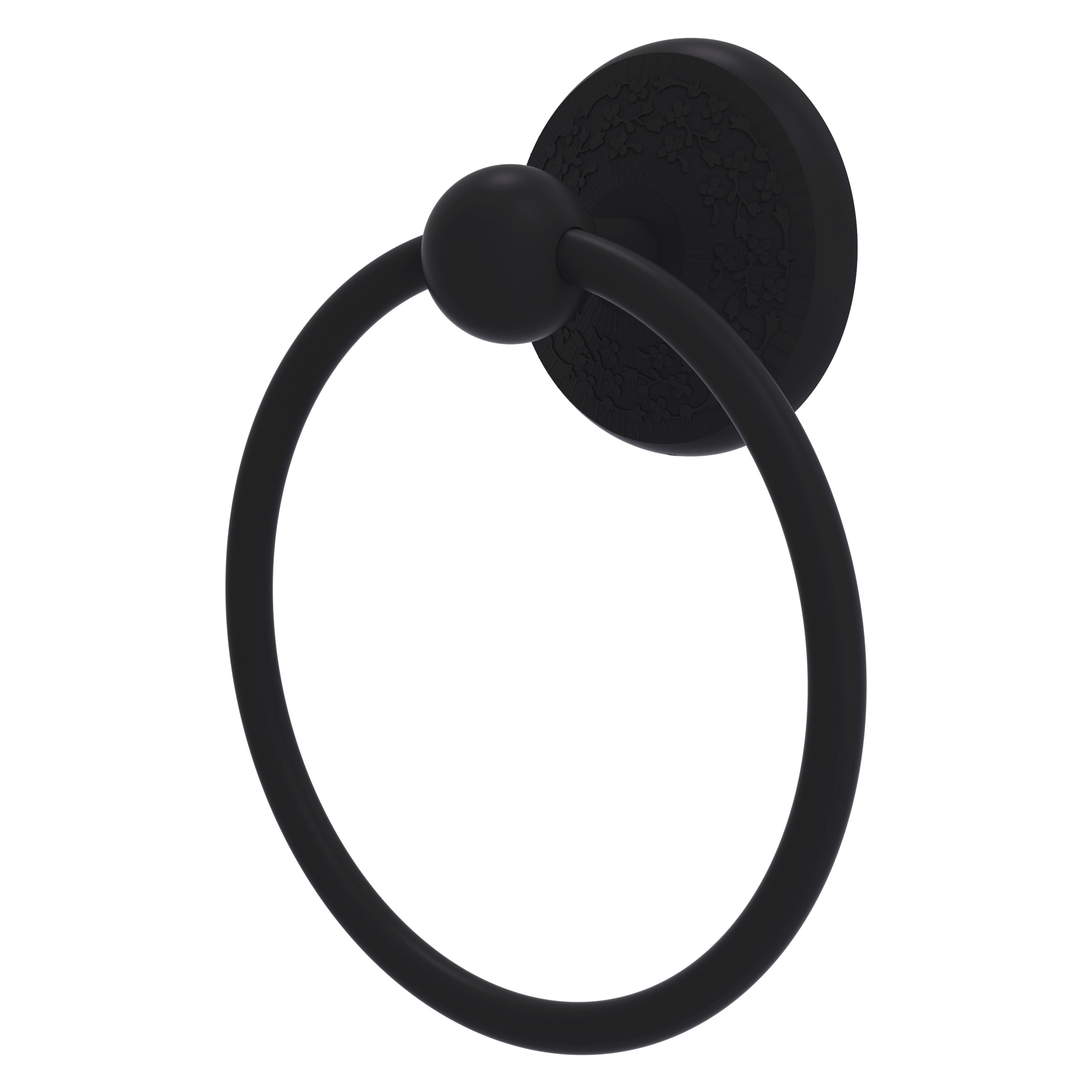 Allied Brass PMC-16-BKM Prestige Monte Carlo Matte Black Wall mount Single Towel Ring