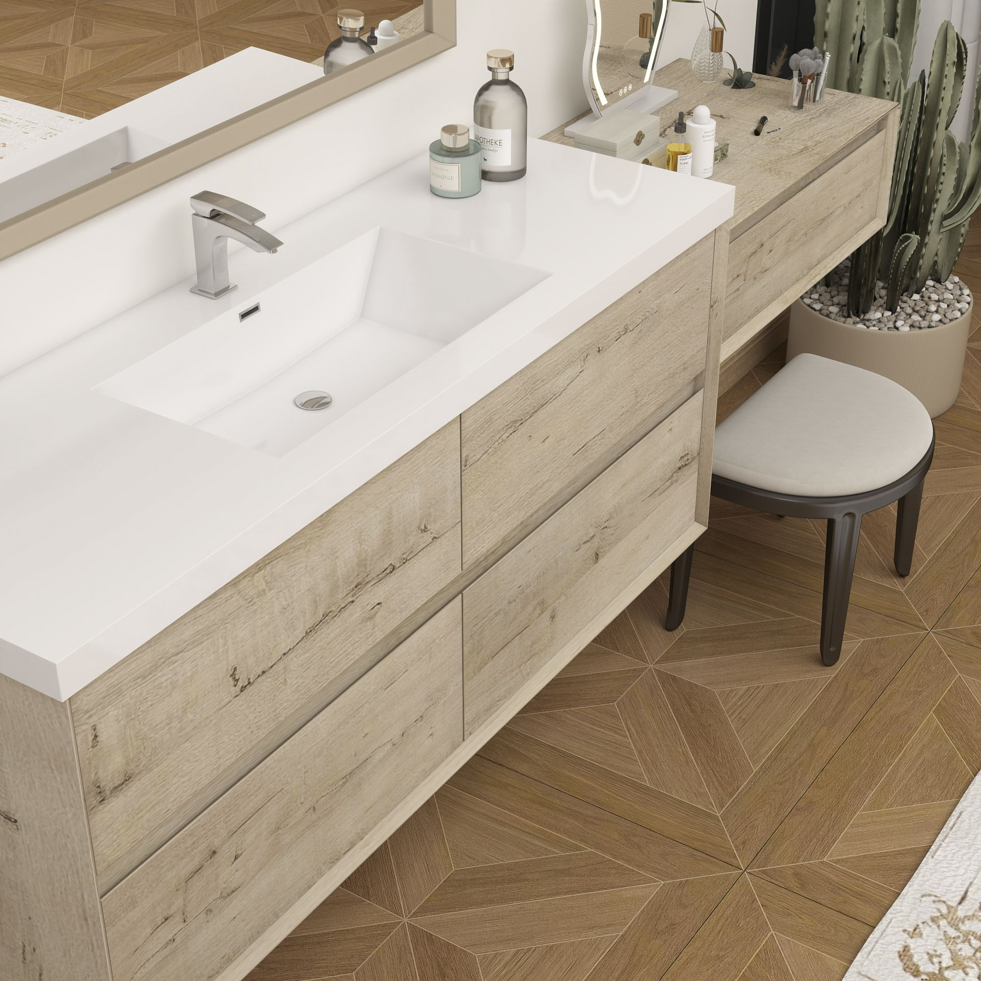 BV Better Vanity SLIM17-60S+30-WO Bath-Vanity-Combo - View #6