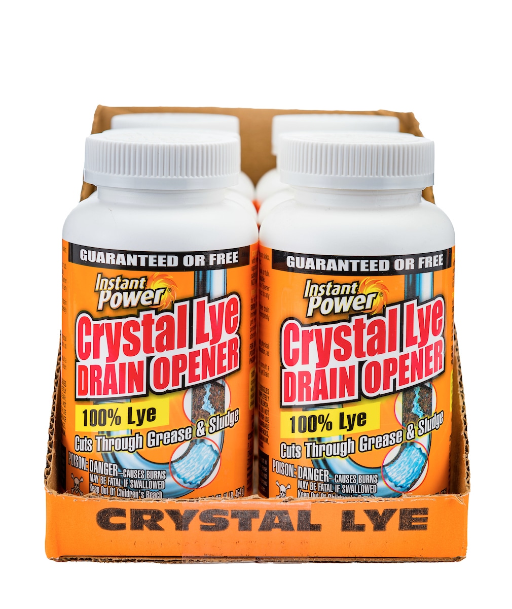 Crystal Lye Drain Cleaner - Powerful Solution for Clogged Drains