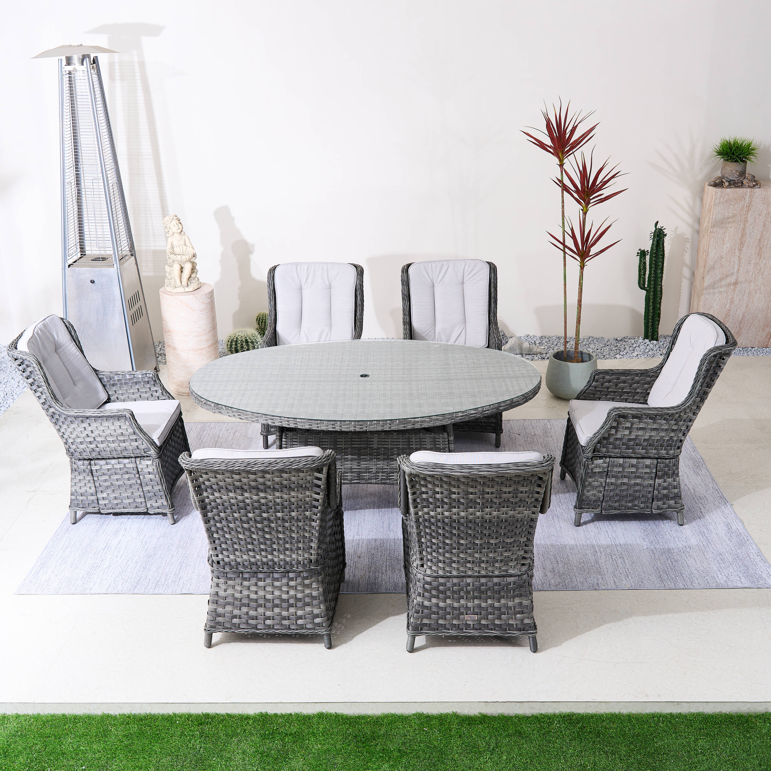 Direct Wicker DWD-6-010&1122-GR Patio-Dining-Sets - View #13