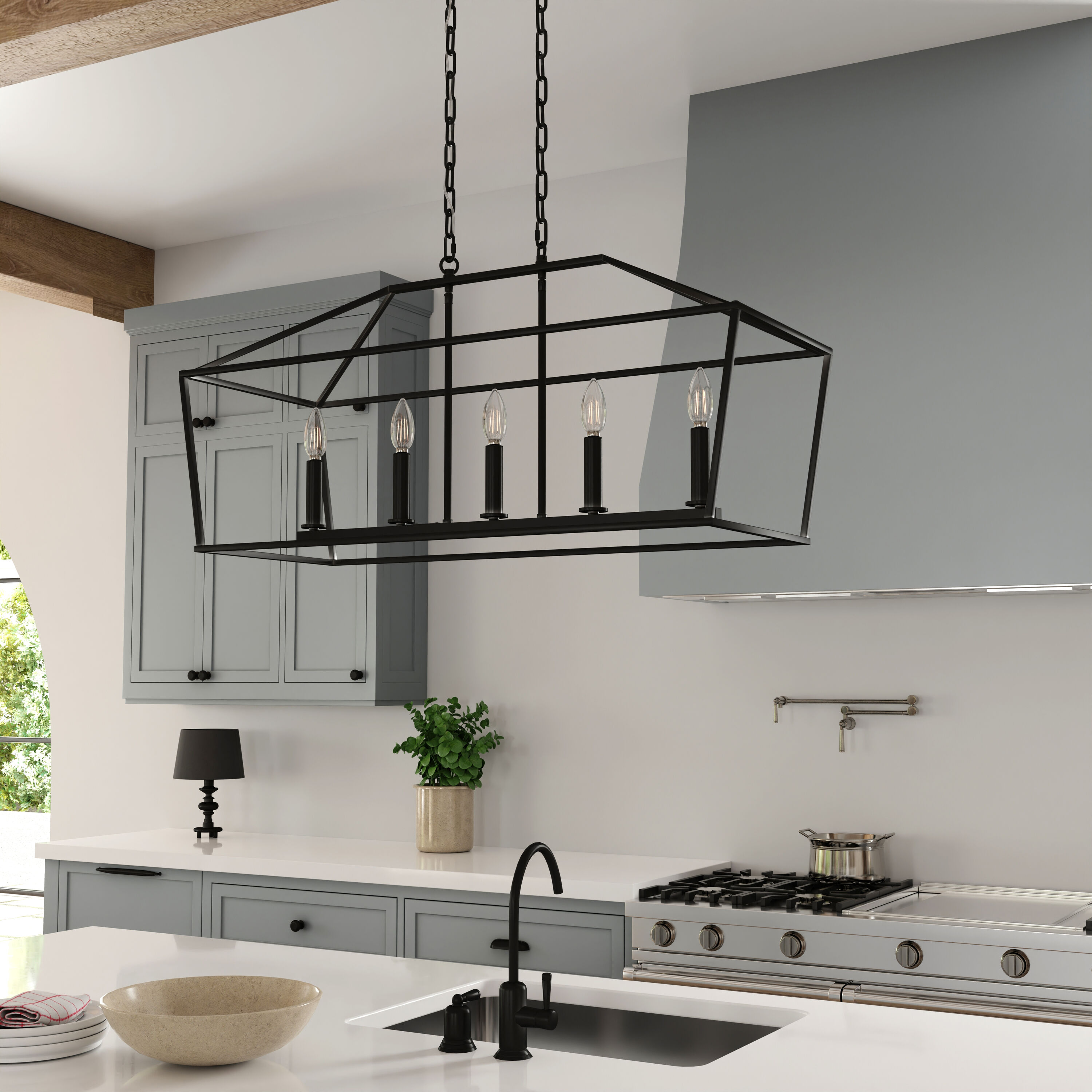 allen + roth CH31-5MBK Pendant-Lights - View #5