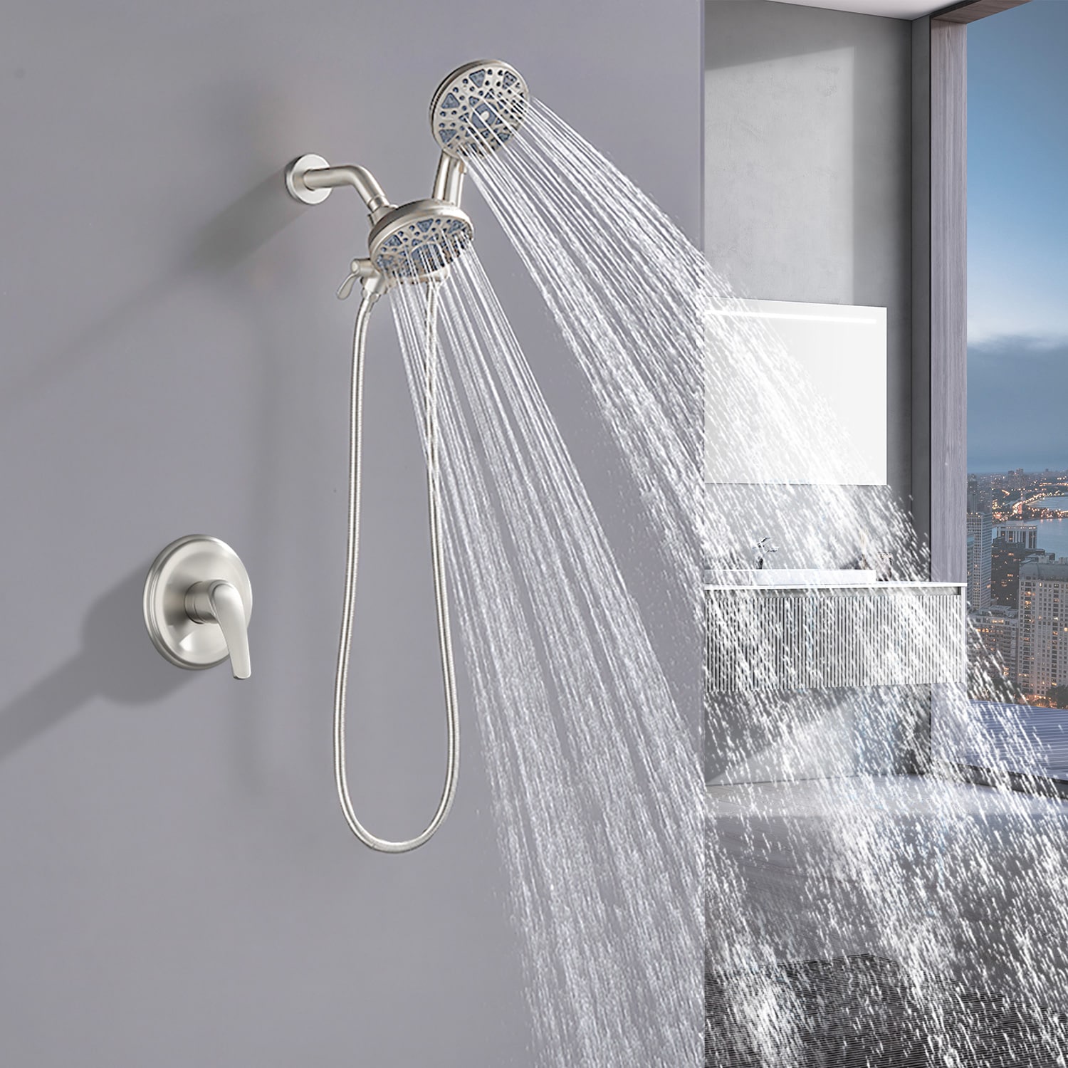 WELLFOR YBT1204HNS Showerhead-Bar-Panels - View #2