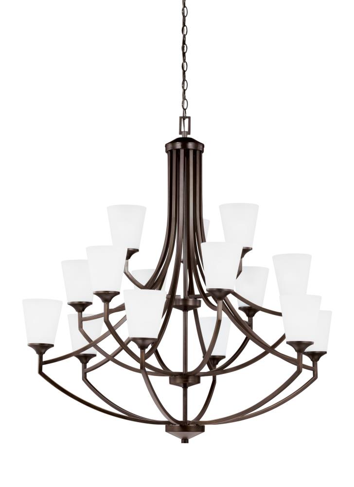 Generation Lighting 3124515-710 Hanford 15 -Light Bronze Transitional For Use in Dining Rooms, Foyers, Kitchens, Chandelier
