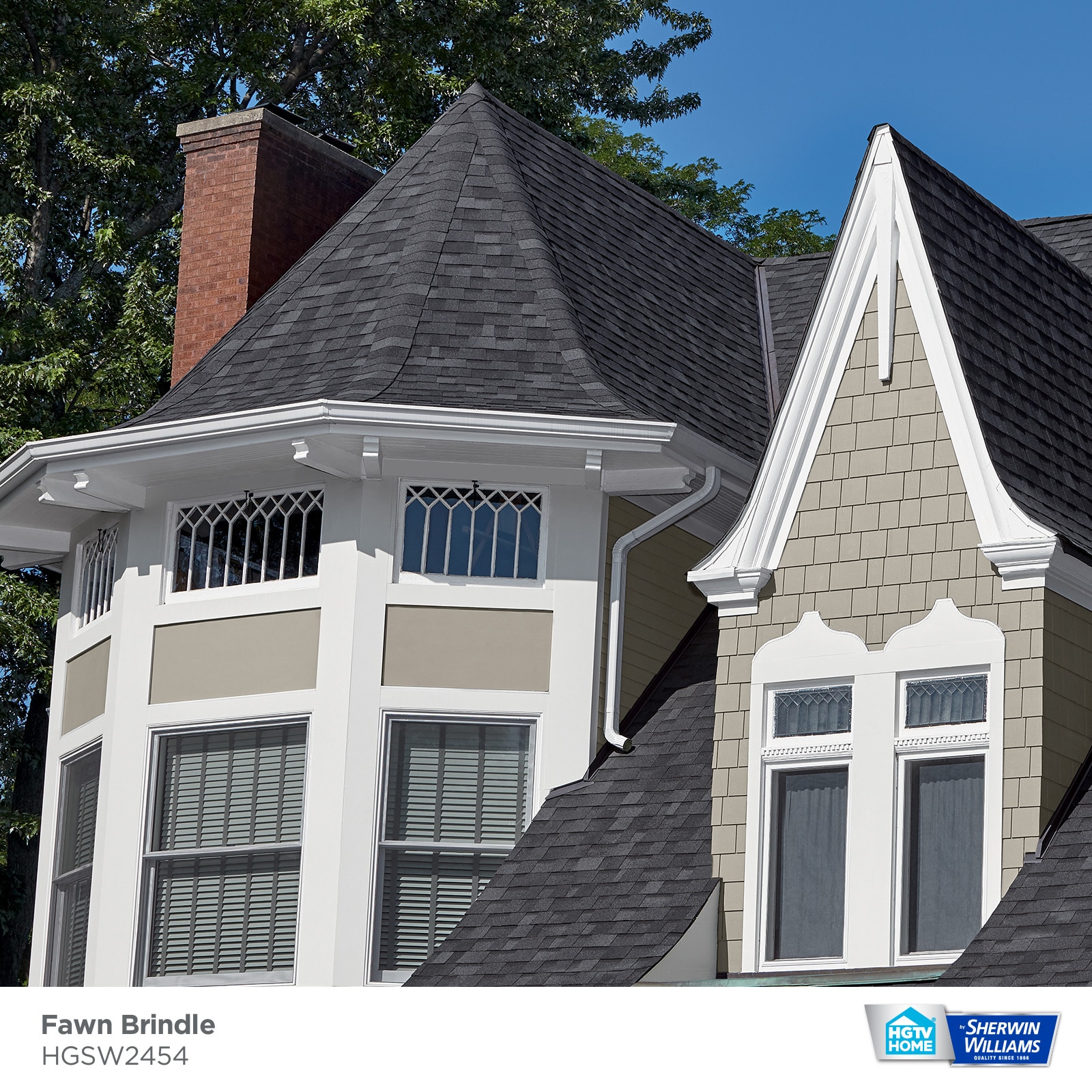 HGTV HOME by Sherwin-Williams Weathershield Flat Fawn Brindle Hgsw2454  Latex Exterior Paint + Primer (5-Gallon) at Lowes.com