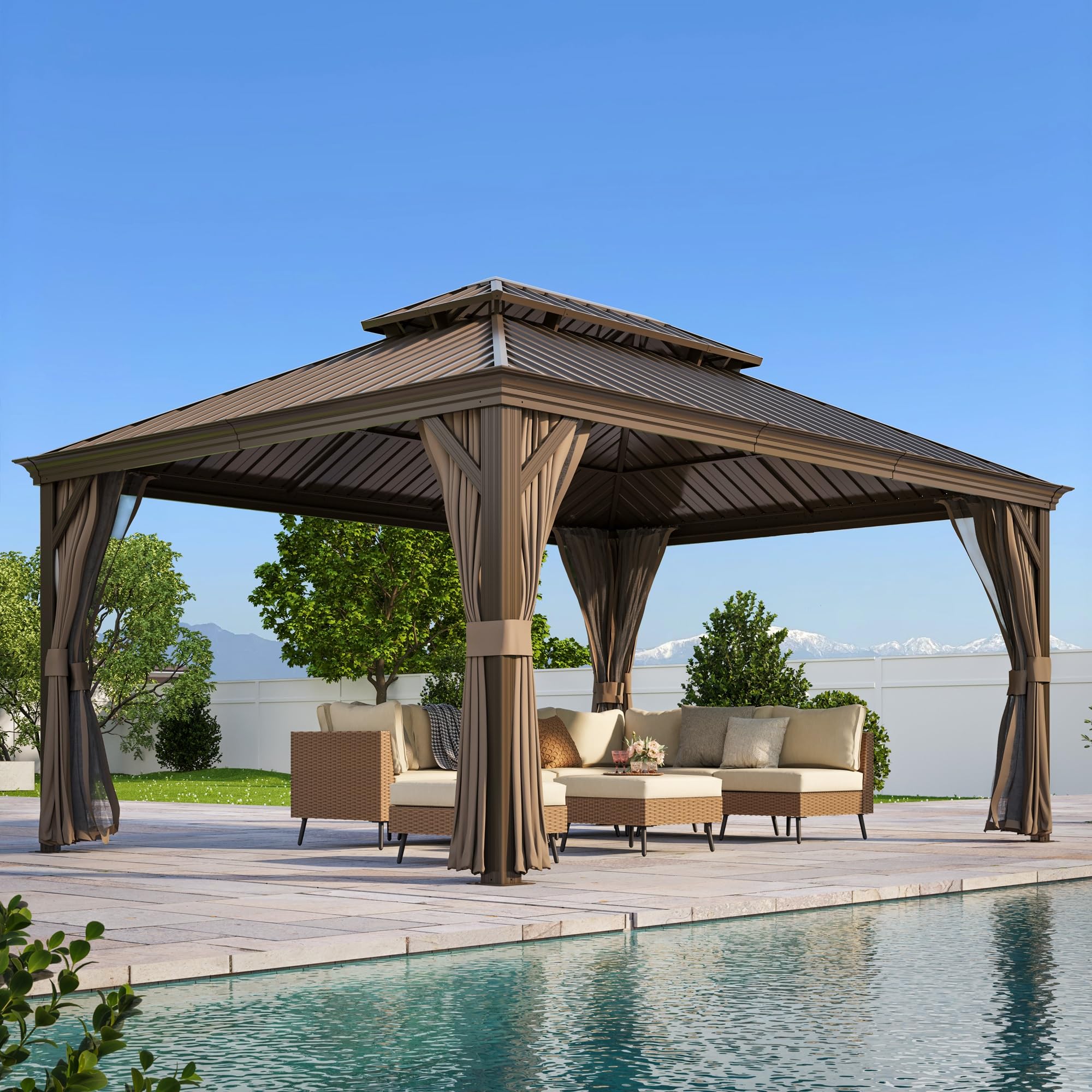 Yardgrace BSSGPF201802 Wood-Resin-Gazebos - View #2