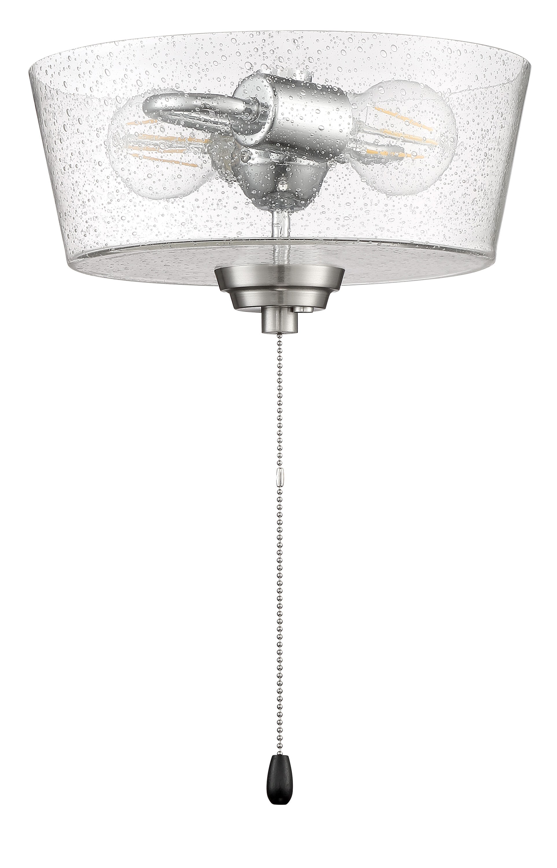 Craftmade LK2802-BNK-LED 10.64-in 2 -Light Silver LED Ceiling Fan Light Kit