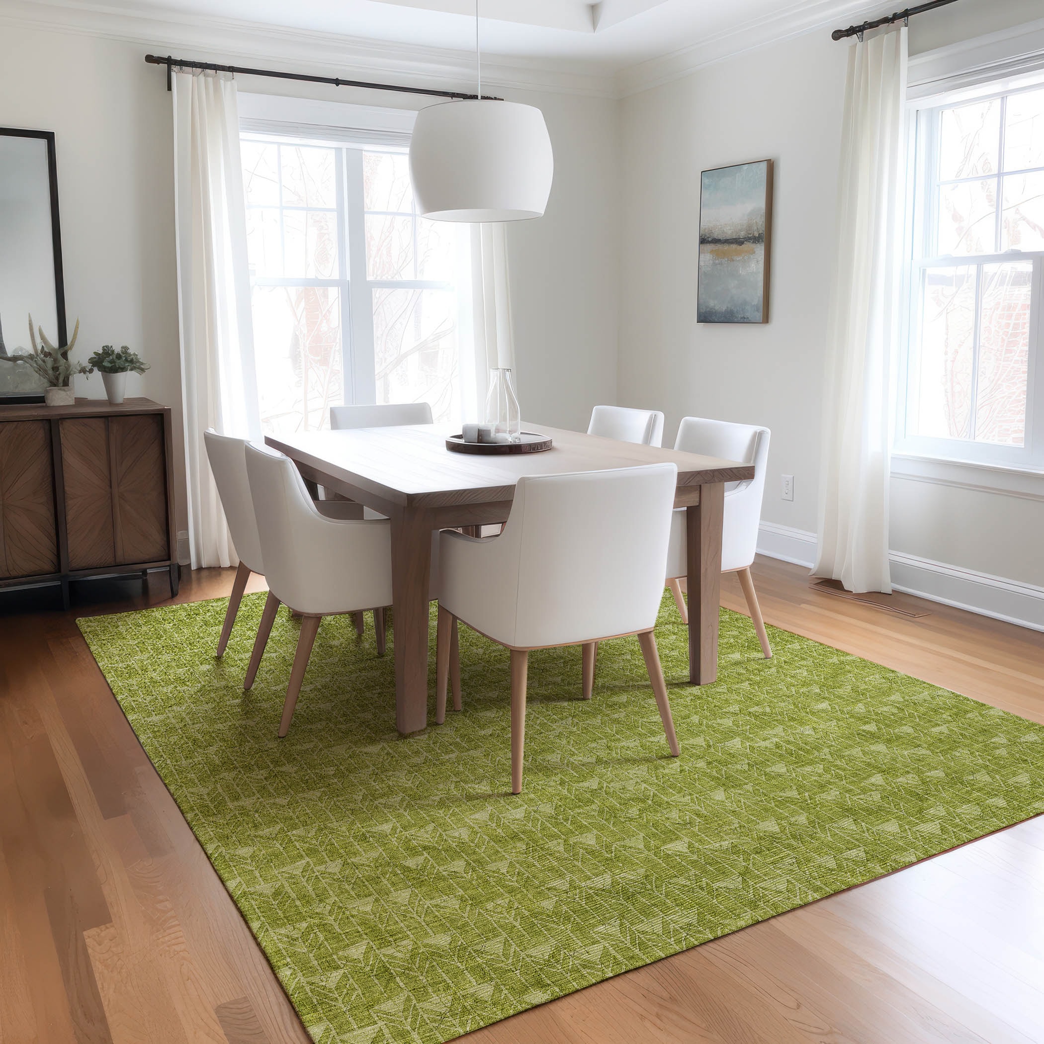 Addison Rugs ACN514AL30X46 Chantille ACN514AL 2 x 3 (ft) Polyester Aloe Rectangular Indoor/Outdoor Abstract Machine washable Area rug