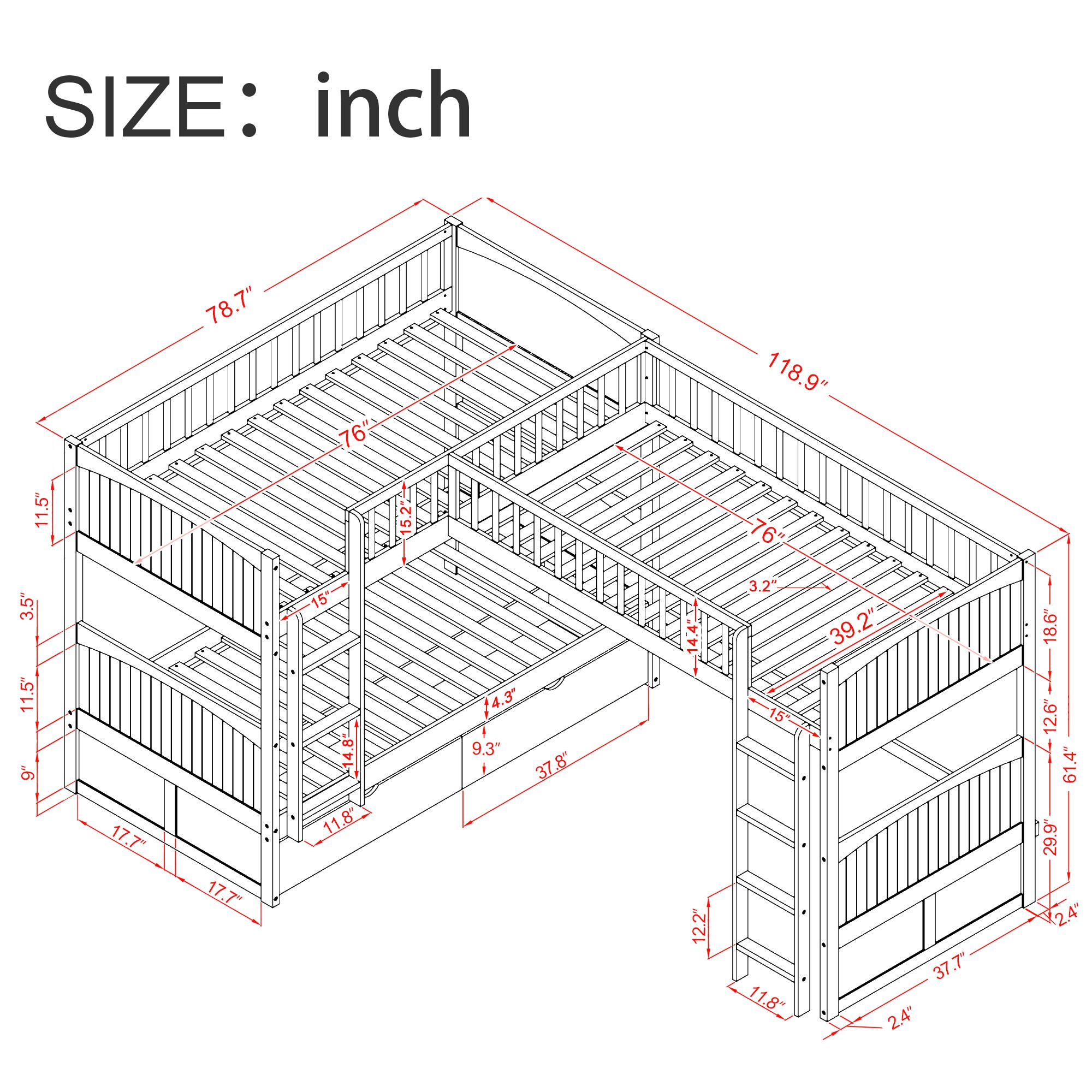 Qualler WM000906KB Bunk-Beds - View #9