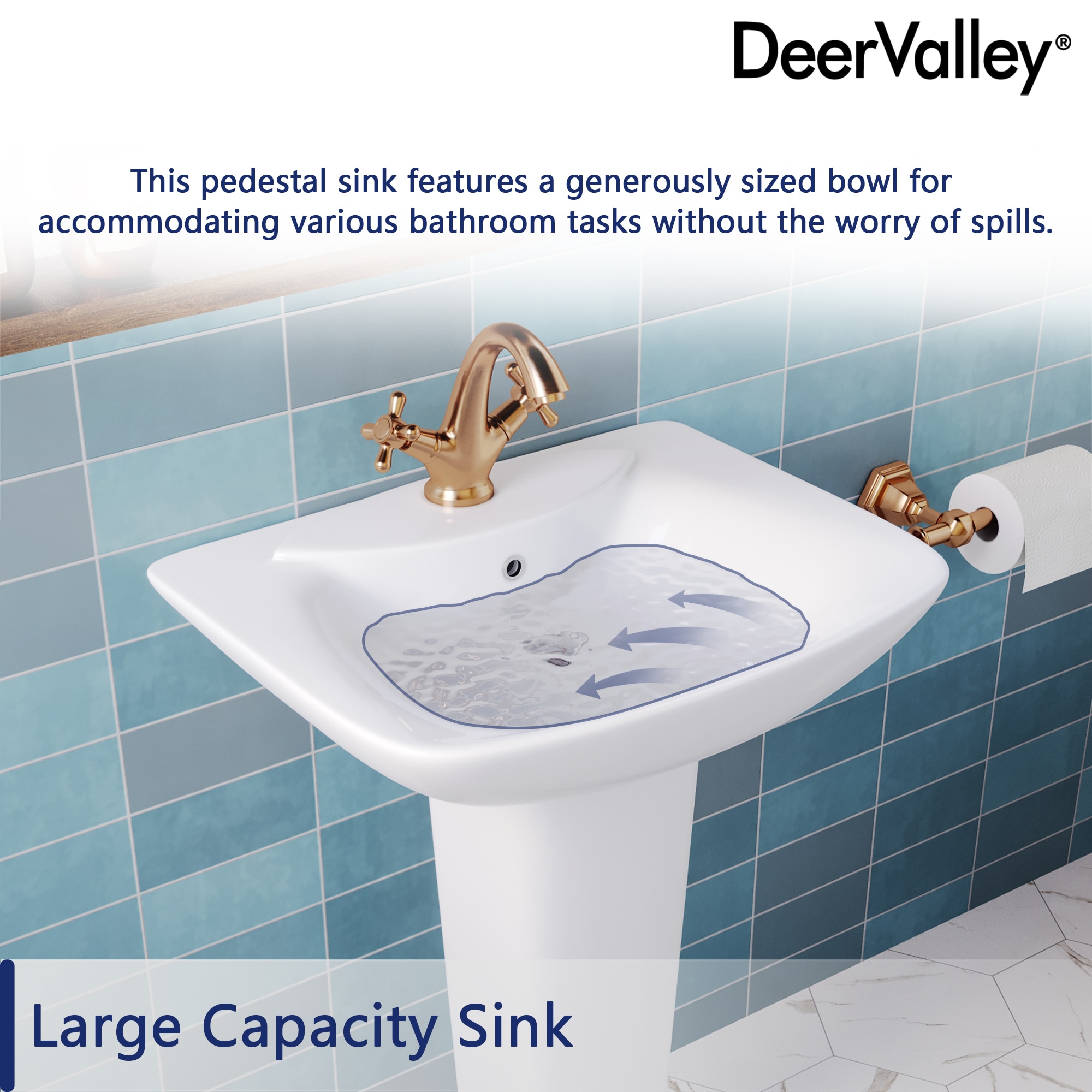 DeerValley DV-1P526 Complete-Pedestal-Lavatories - View #5