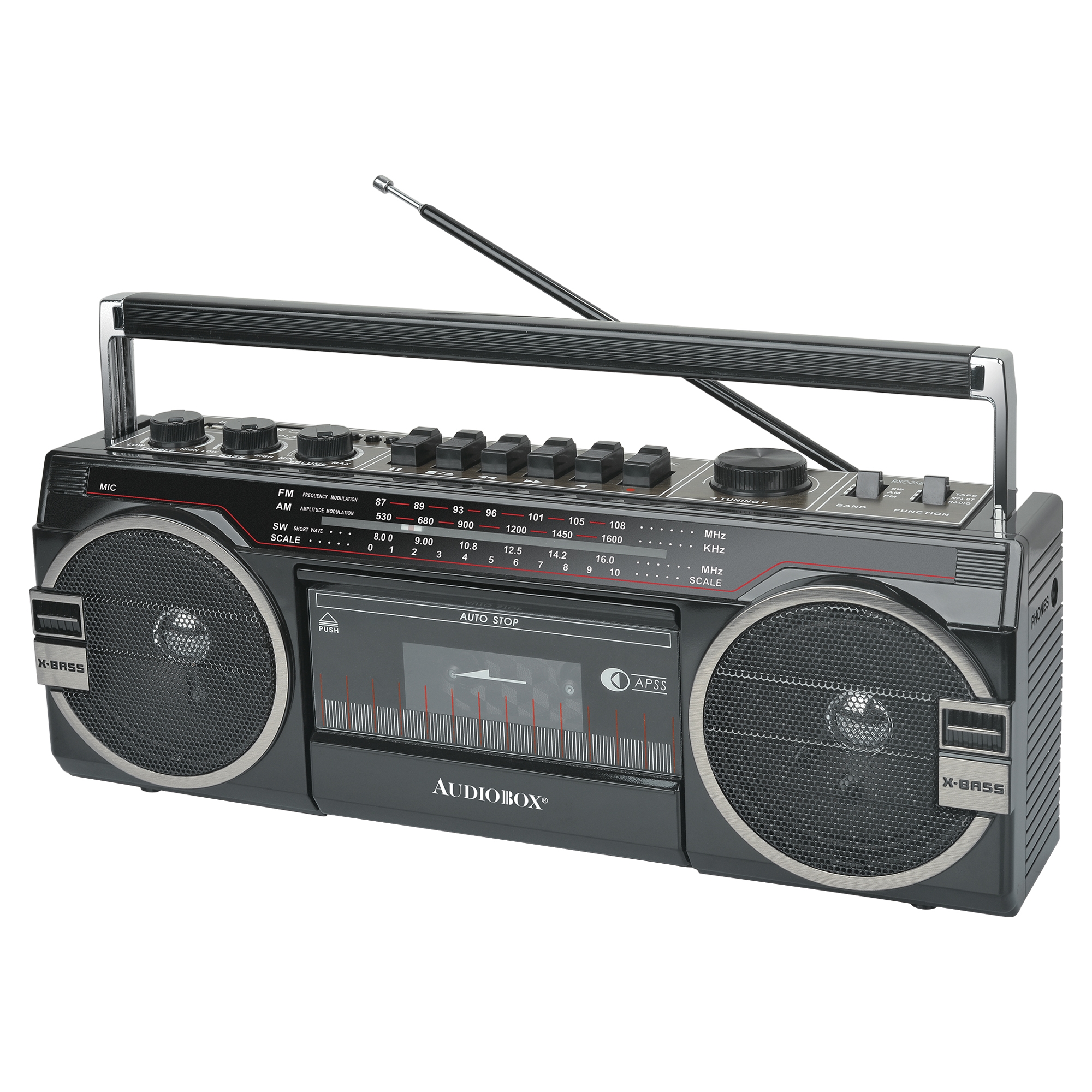 Audiobox Portable Cassette Player with AM/FM Radio, Analog Display,  Built-In Speakers, and USB/SD Card Drive in the Boomboxes & Radios  department at